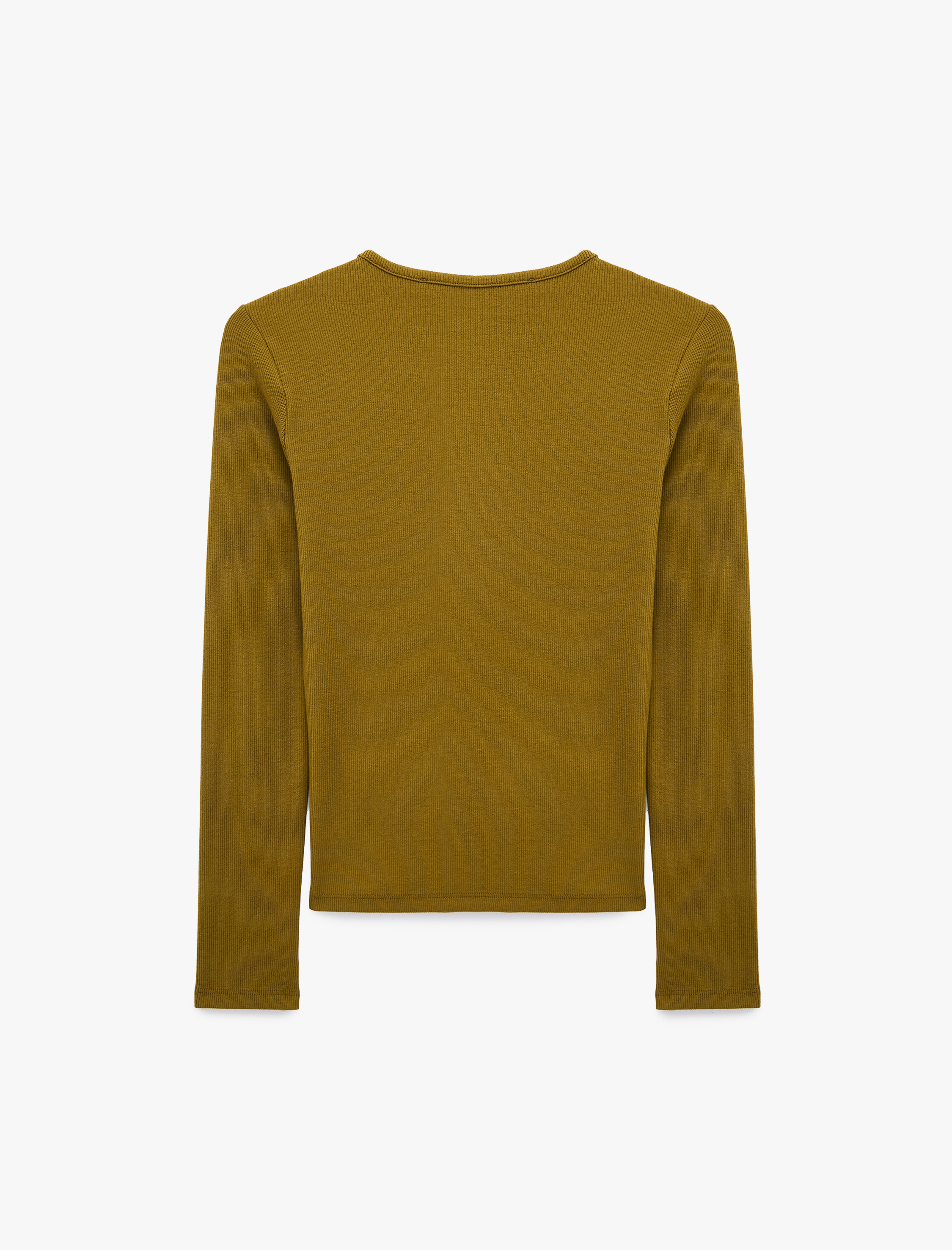   Modal Kumaş Slim Fit Bisiklet Yaka Uzun Kollu Tişört