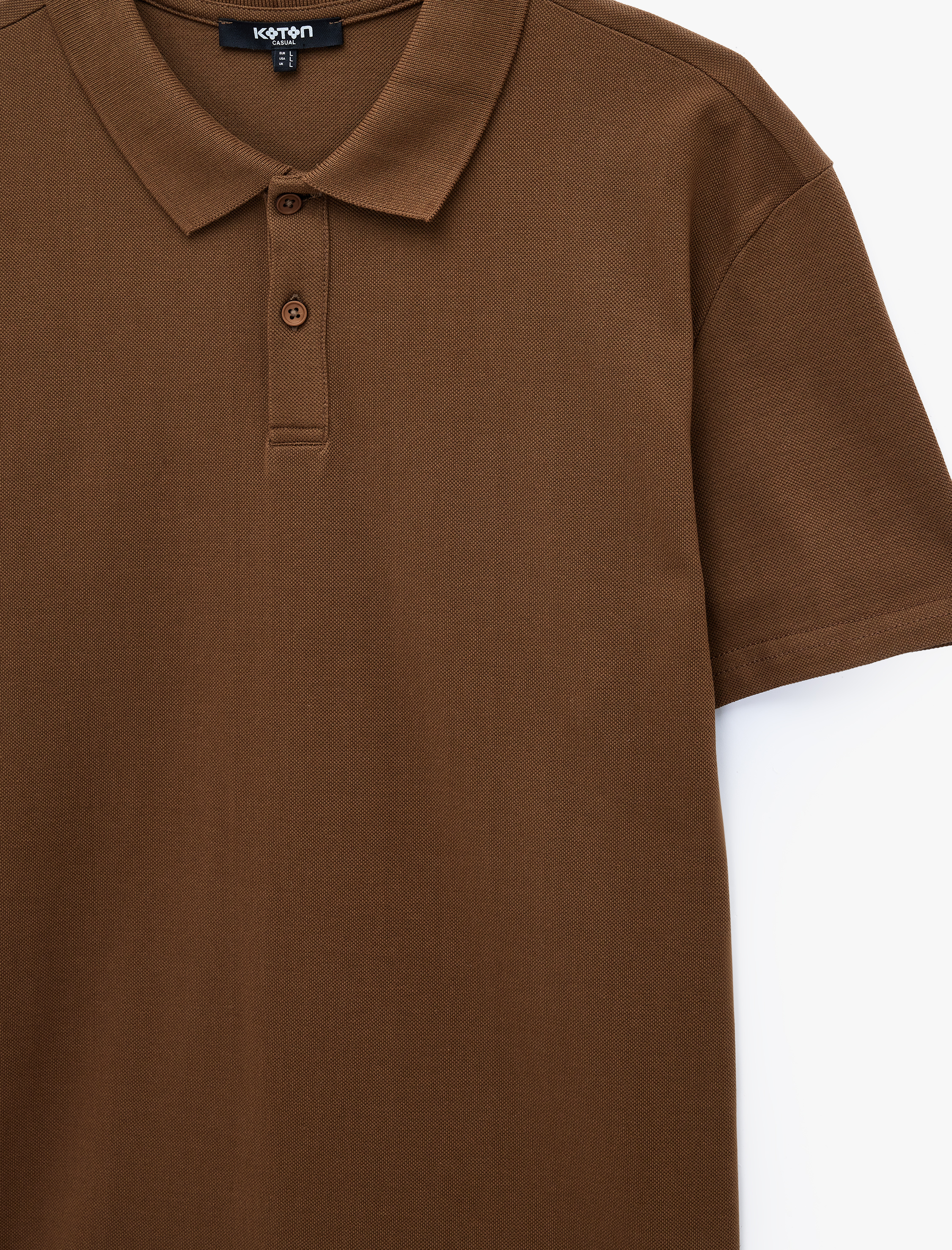   Pamuklu Pike Kumaş Kısa Kollu Polo Yaka Baskılı Slim Fit Tişört