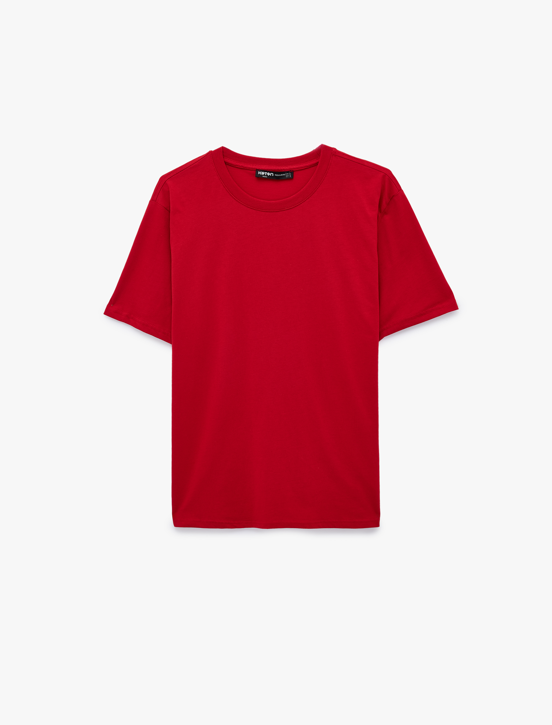   Pamuklu Kısa Kollu Bisiklet Yaka Slim Fit Erkek Basic Tişört