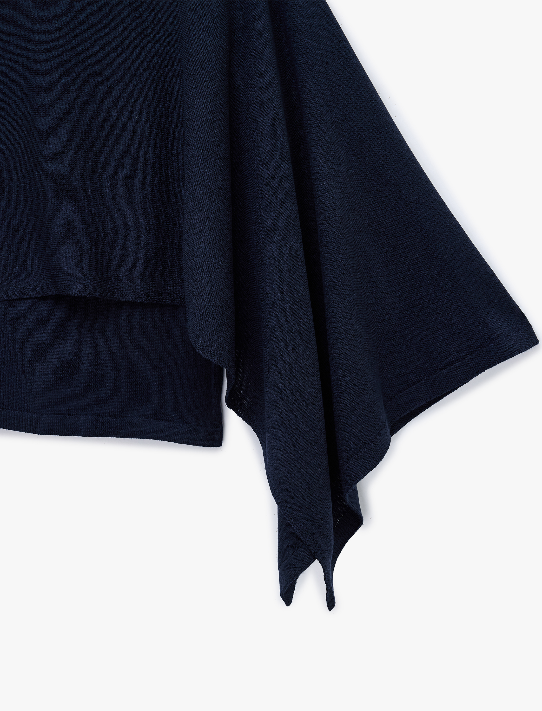   Triko Kayık Yaka 3/4 Yarasa Kol Crop Kazak