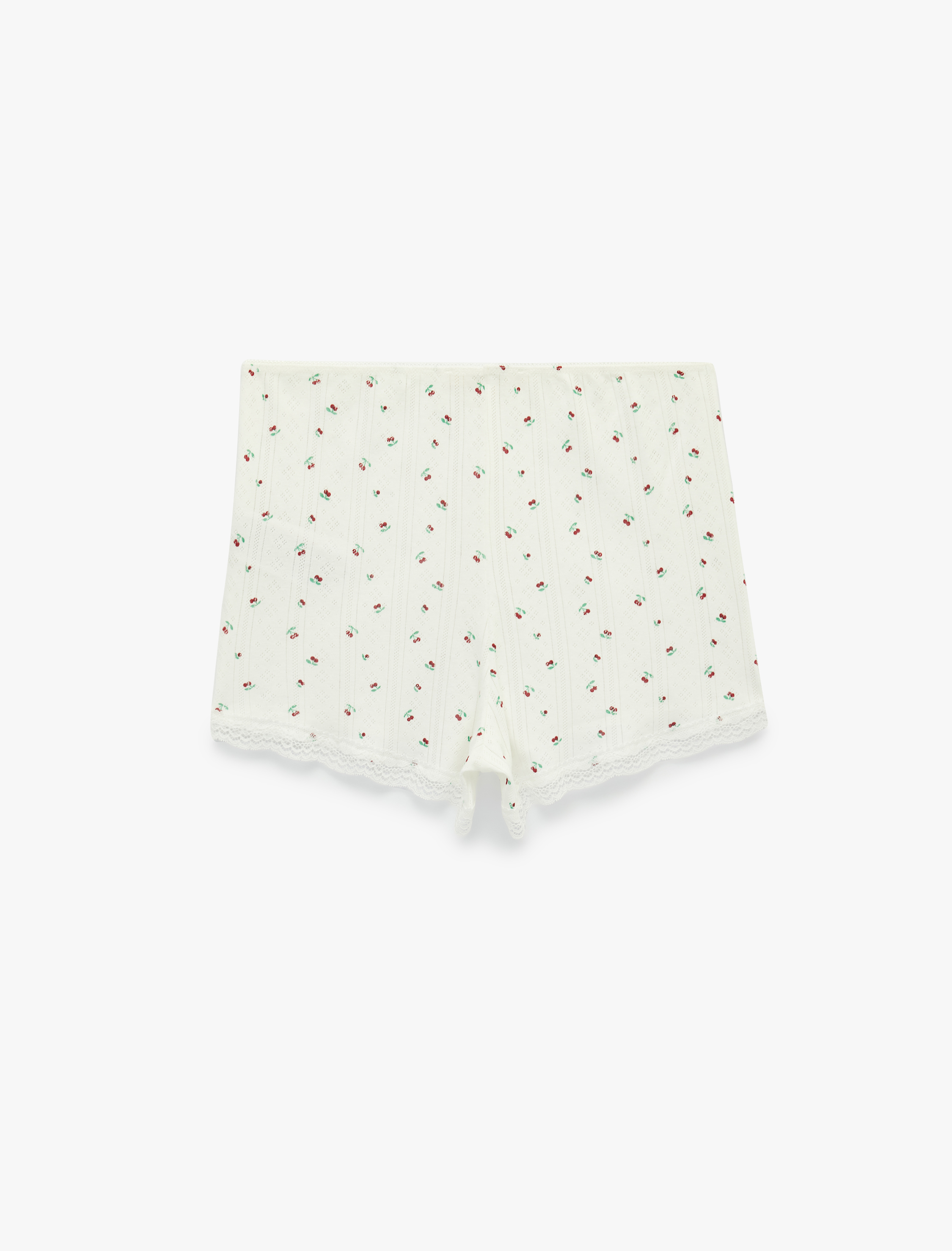   Dantel Detaylı Dokulu Rahat Kesim Pamuklu Pijama Takımı