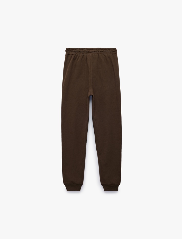 Erkek Çocuk Pamuklu Beli Lastikli Şardonlu Jogger Basic Eşofman Altı
