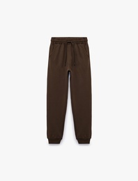 Pamuklu Beli Lastikli Şardonlu Jogger Basic Eşofman Altı