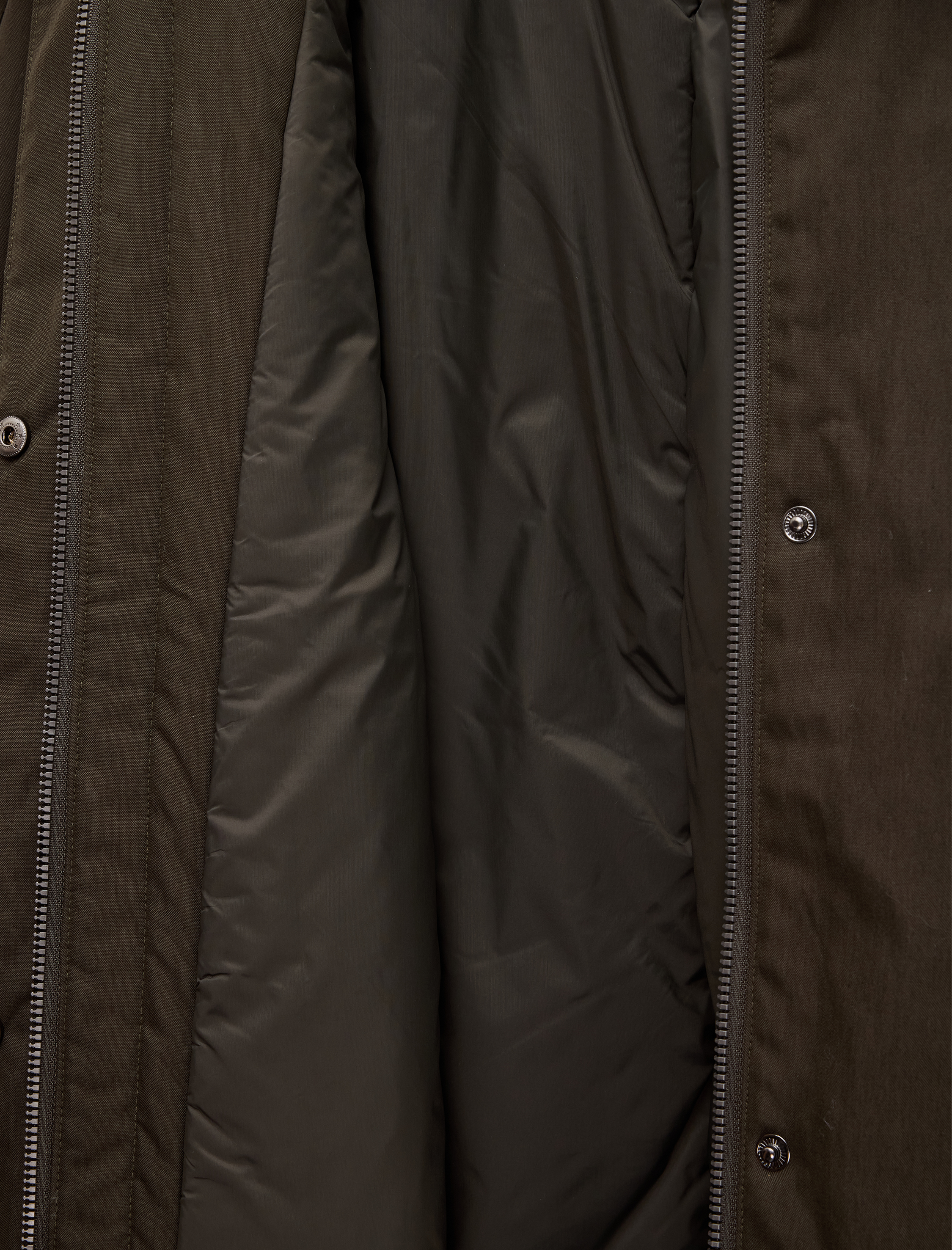   Çıkarılabilir Kapüşonlu Fermuarlı Cep Detaylı Gabardin Anorak Ceket