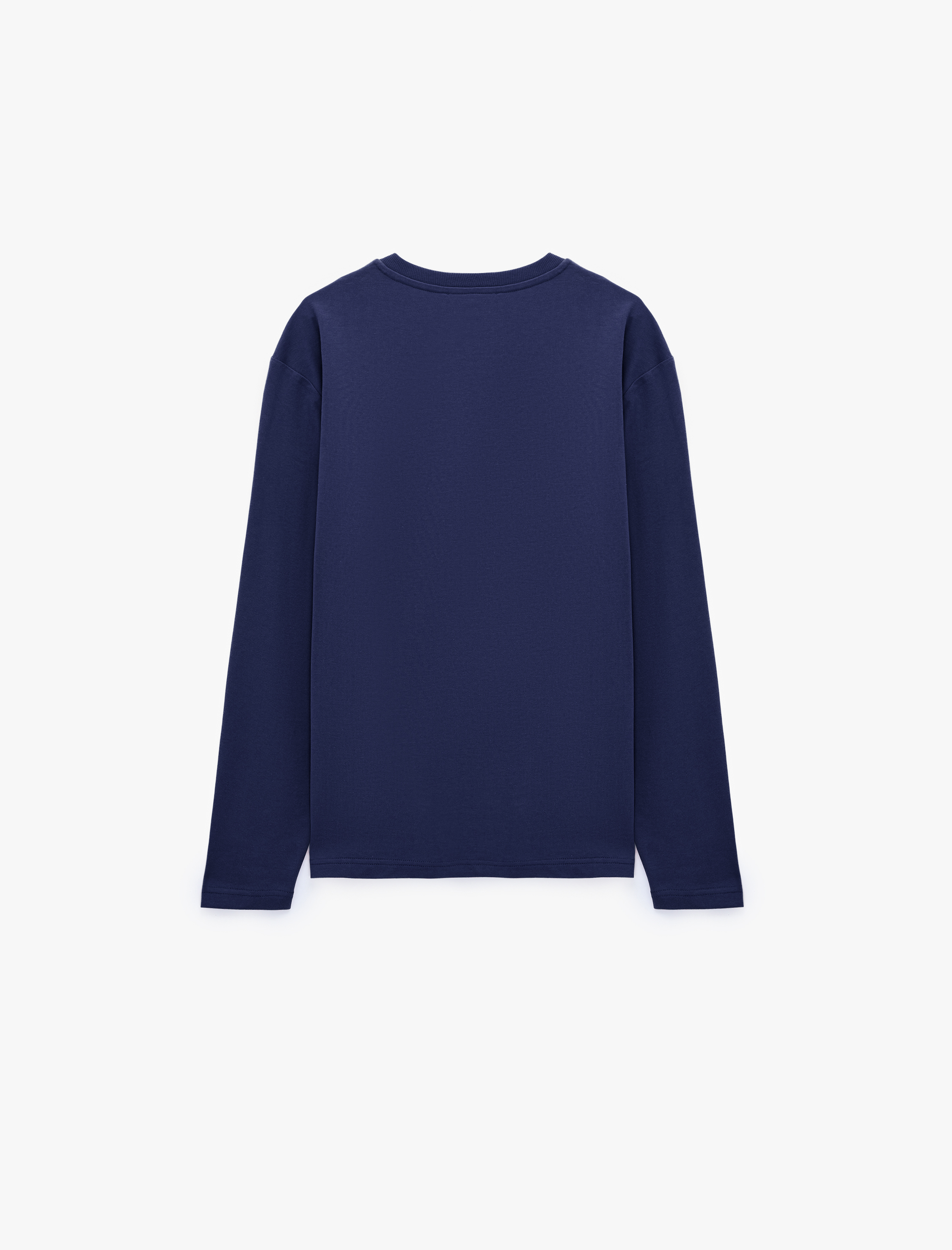   Uzun Kollu Pamuklu Basic Bisiklet Yaka Sweatshirt