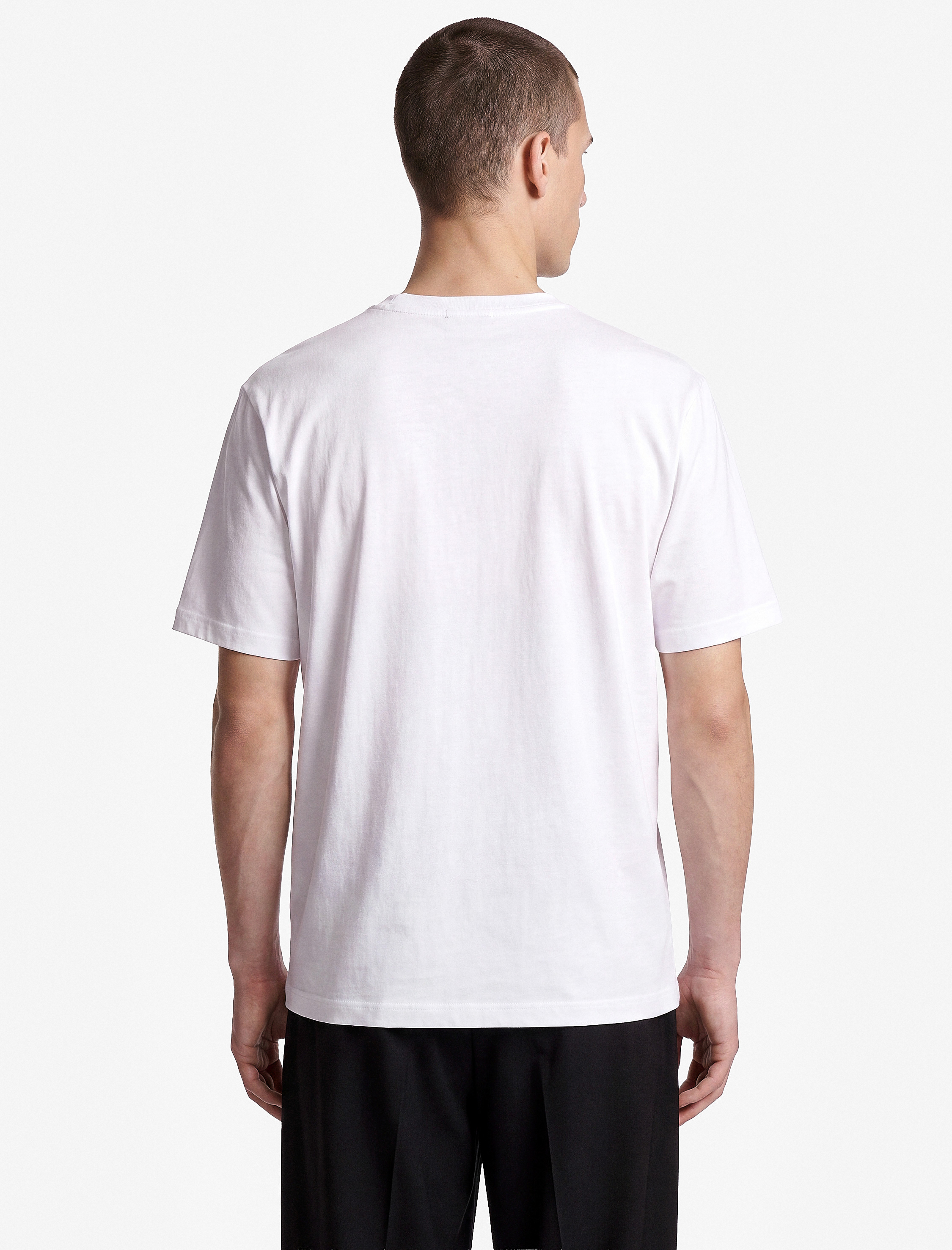   Regular Fit Bisiklet Yaka Pamuklu Tok Kumaş Kısa Kollu Basic Tişört
