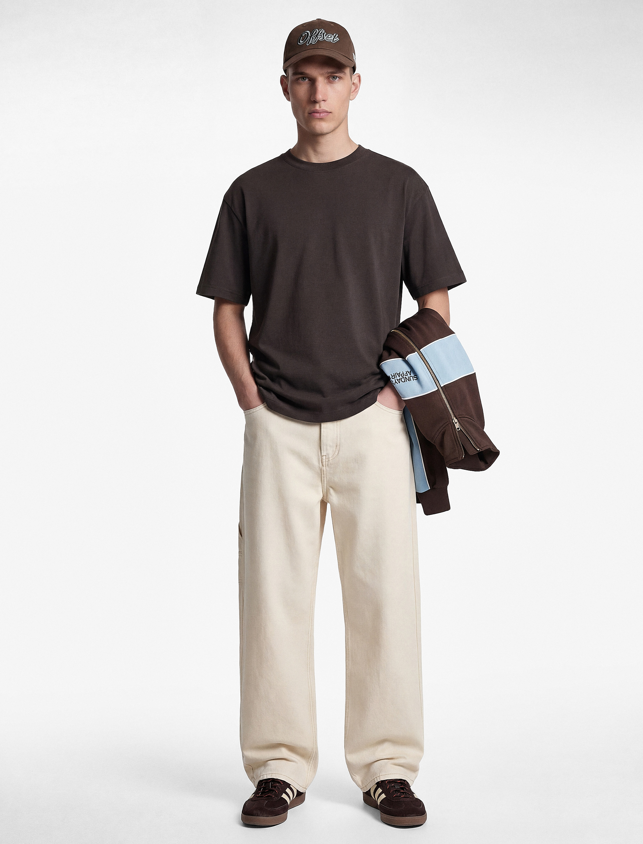   Kısa Kollu Bisiklet Yaka Pamuklu Basic Oversize Tişört