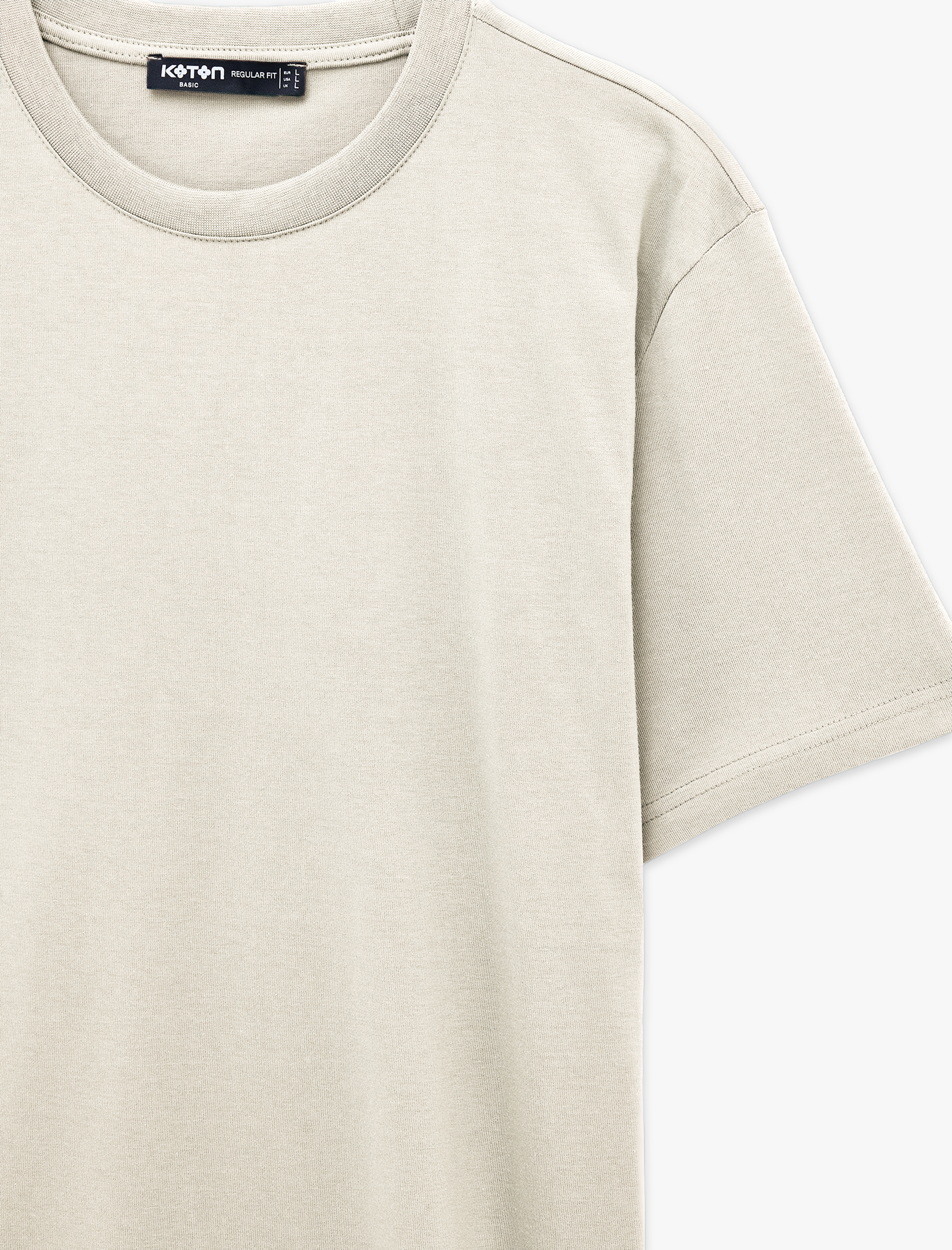  Pamuklu Kısa Kollu Regular Fit Bisiklet Yaka Basic Tişört