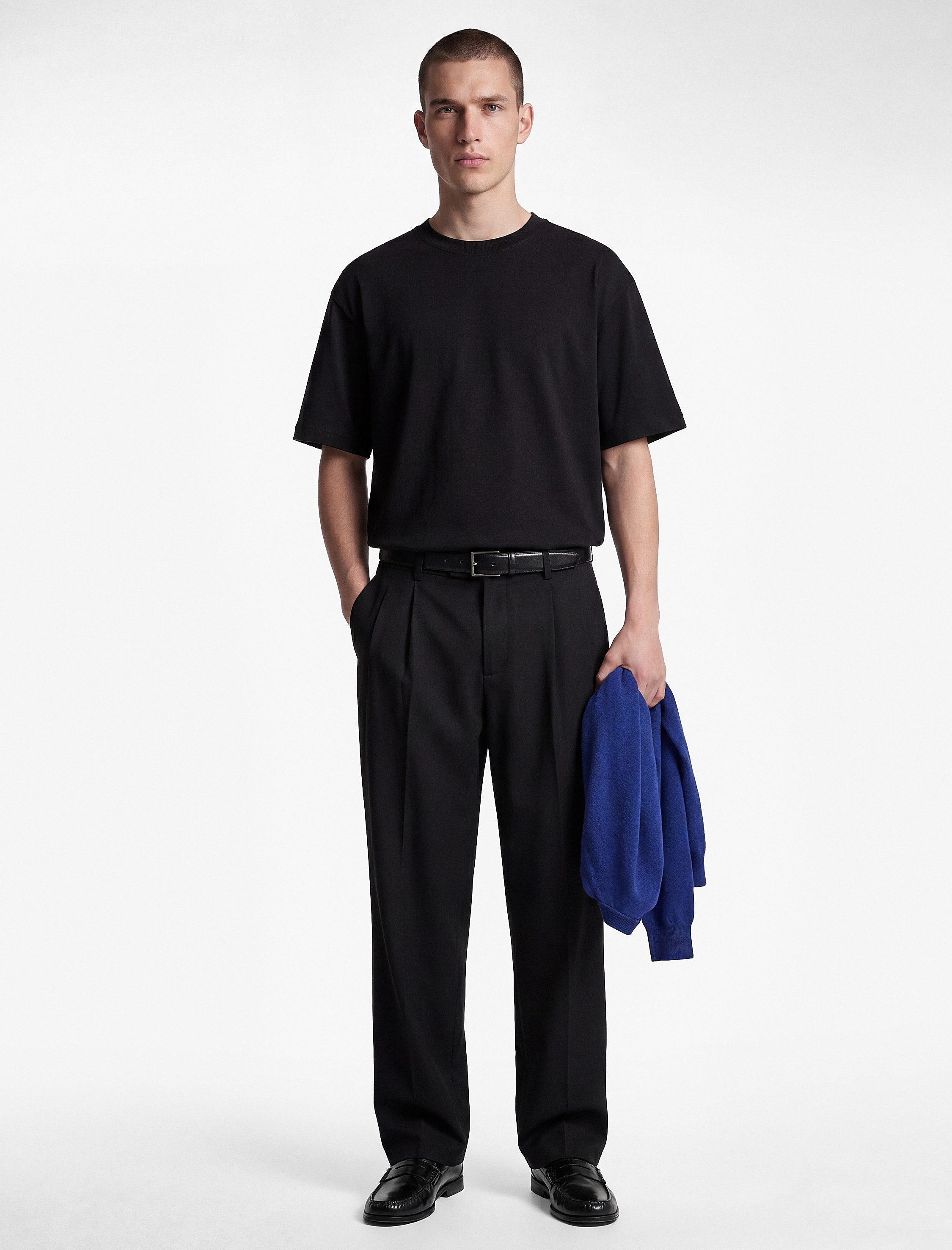   Kısa Kollu Bisiklet Yaka Pamuklu Basic Oversize Tişört