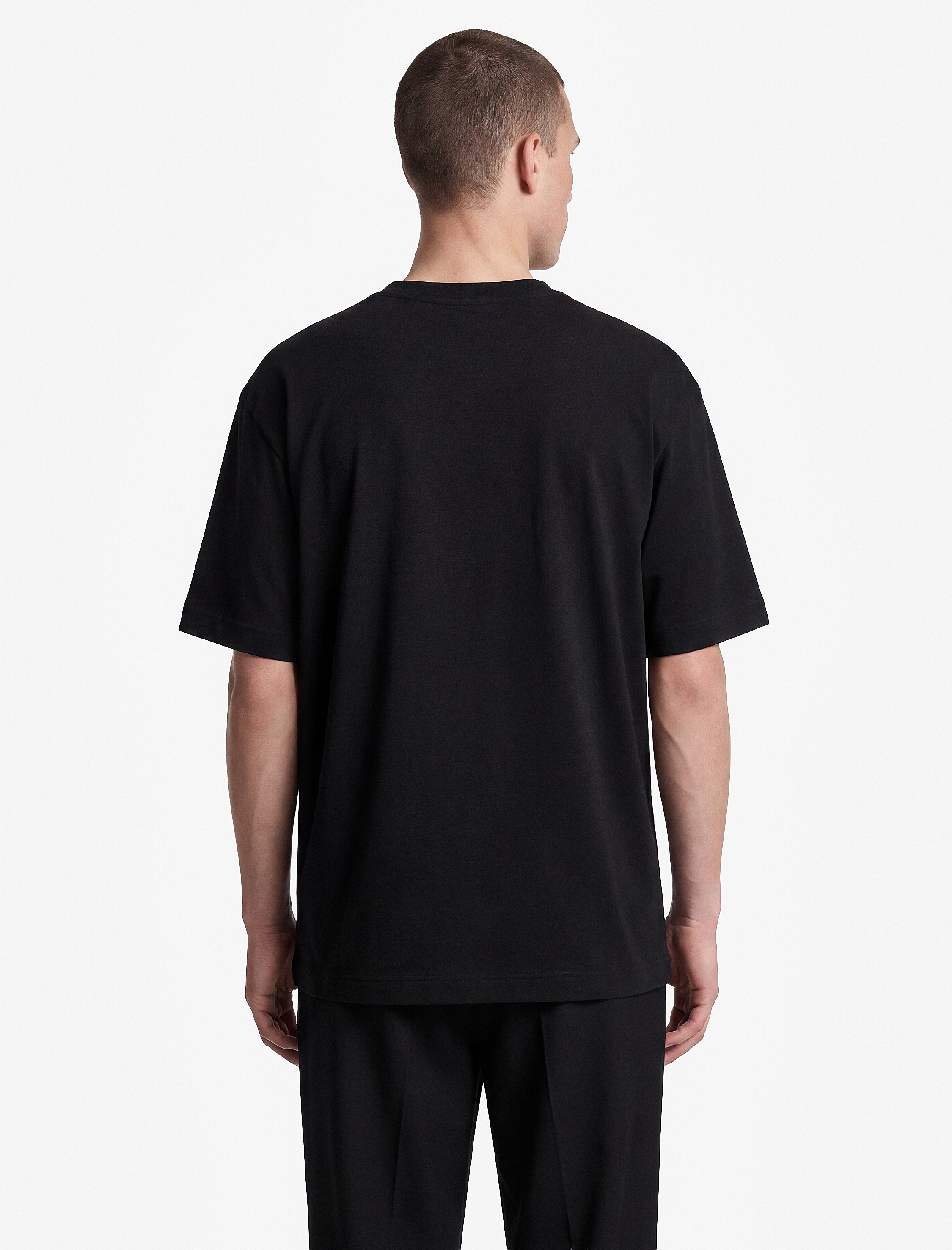   Kısa Kollu Bisiklet Yaka Pamuklu Basic Oversize Tişört