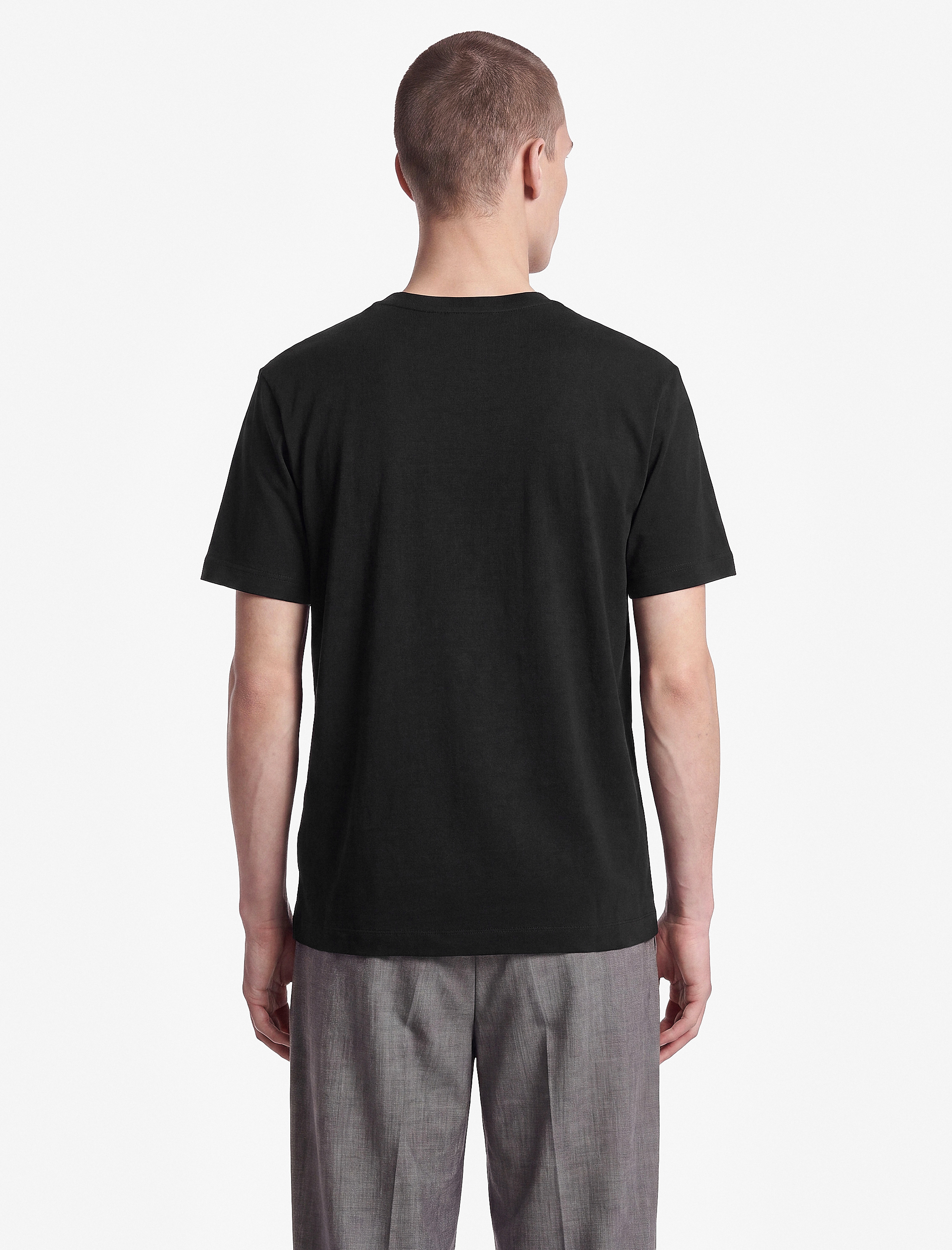   Regular Fit Bisiklet Yaka Pamuklu Tok Kumaş Kısa Kollu Basic Tişört