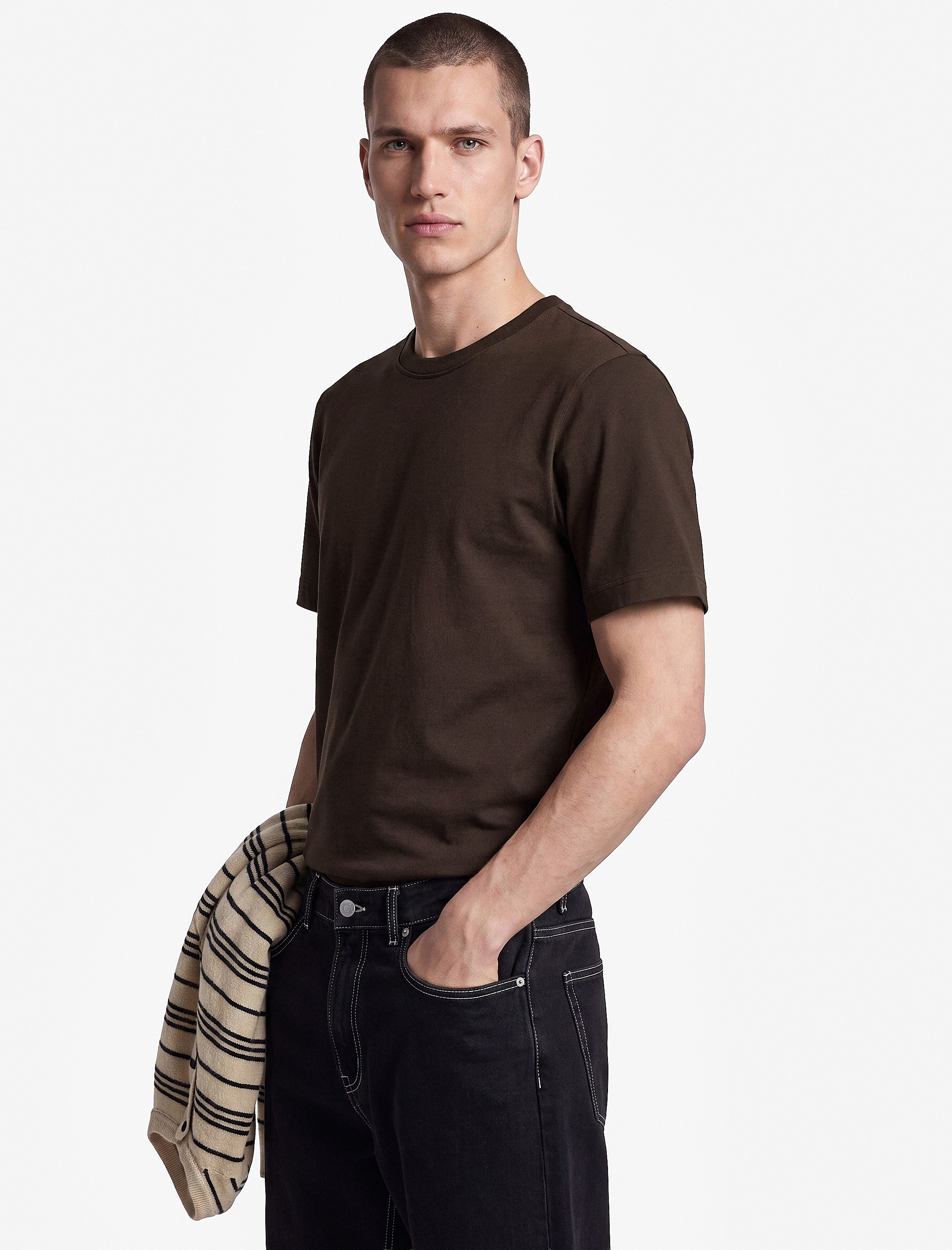  Pamuklu Kısa Kollu Regular Fit Bisiklet Yaka Basic Tişört