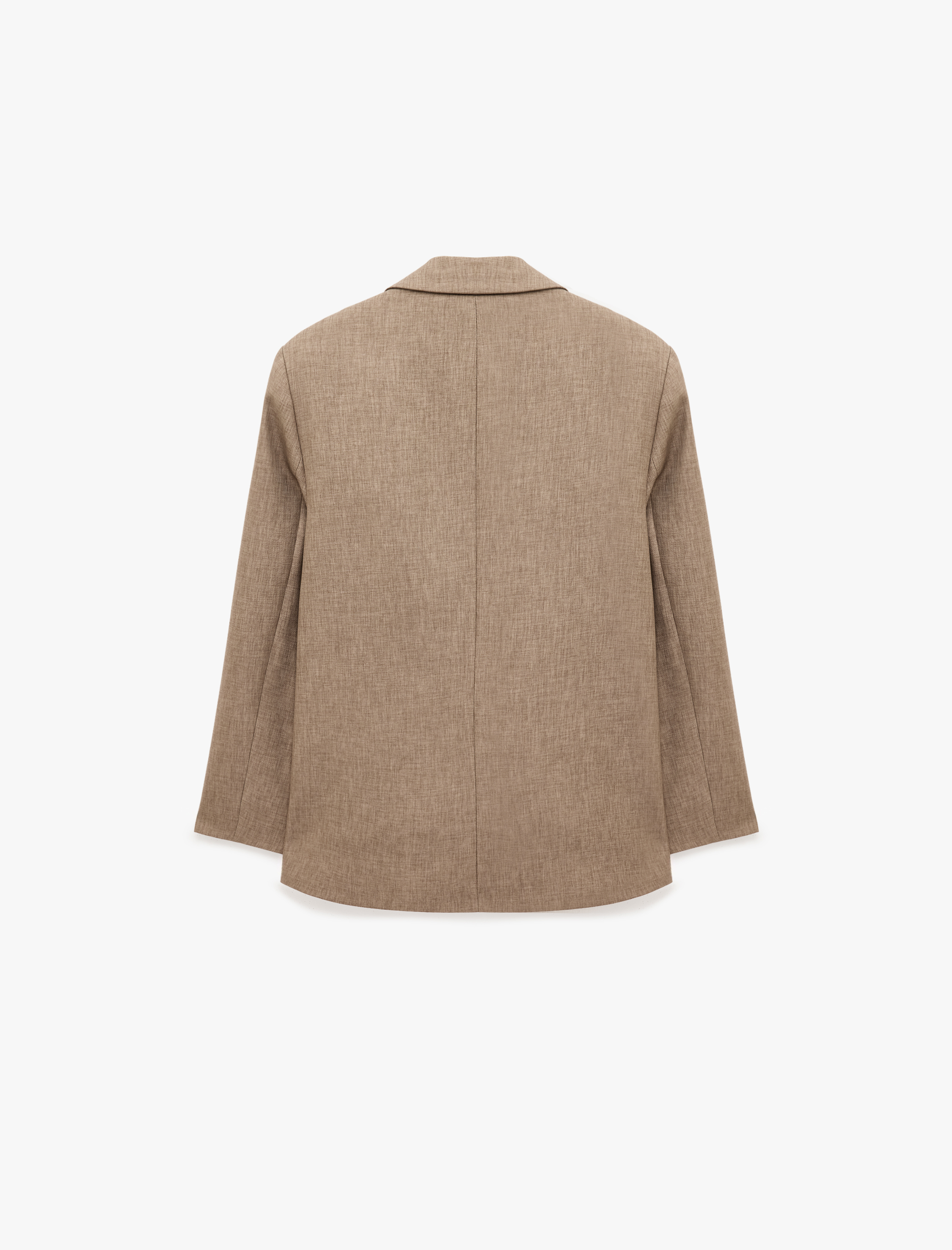   Cepli Uzun Kollu Düğmeli Kruvaze Blazer Ceket