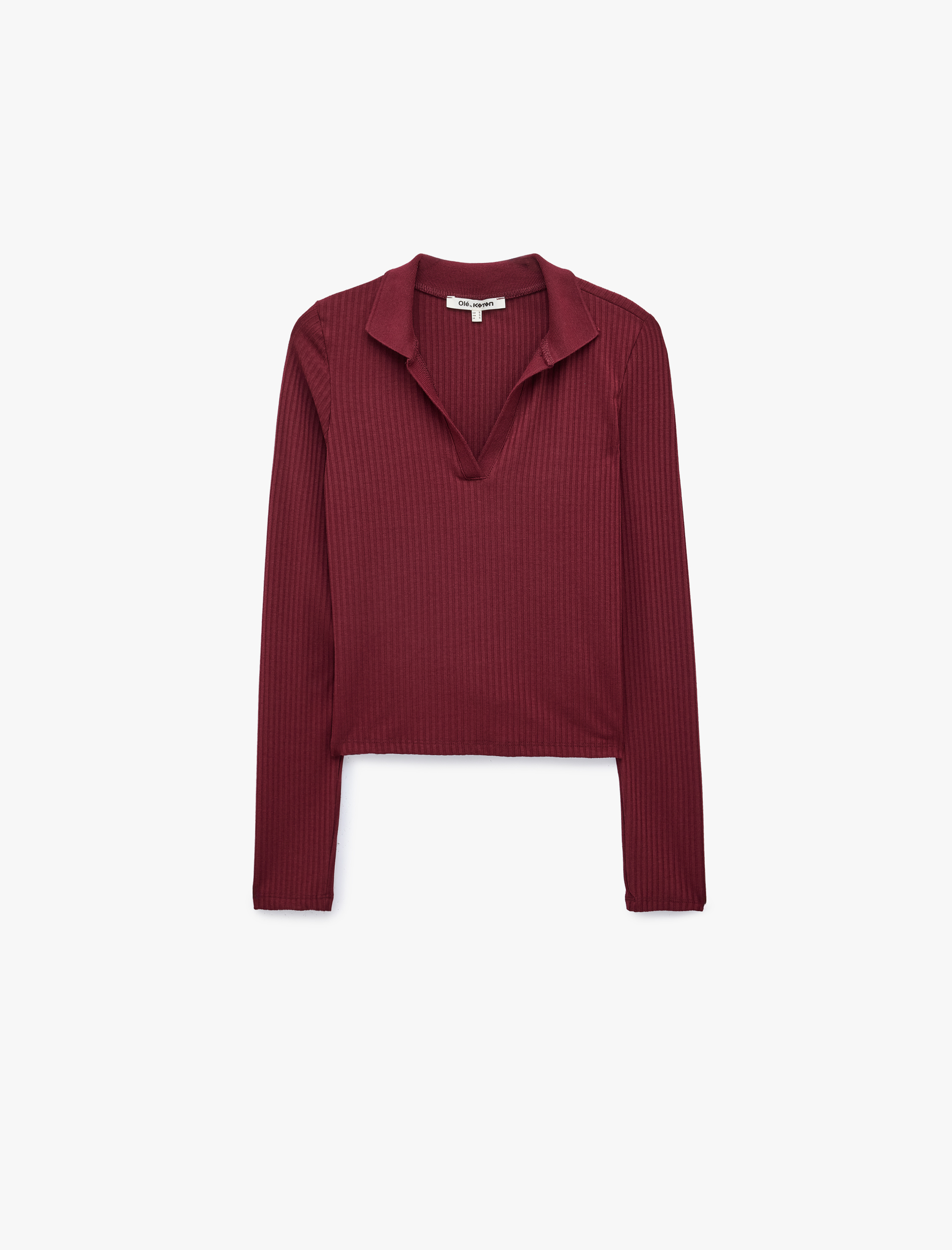   Şardonlu Uzun Kollu Slim Fit Polo Yaka Tişört