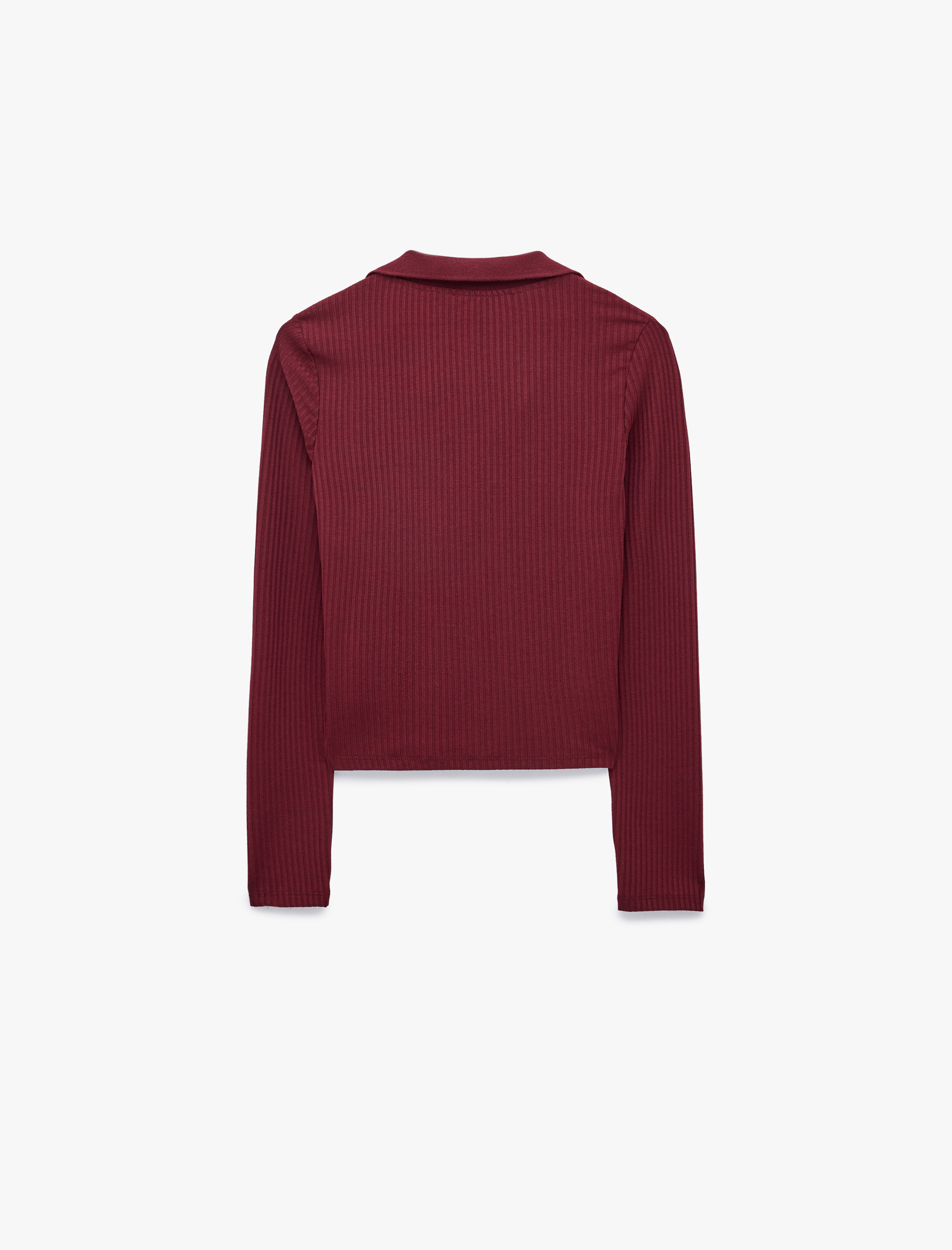   Şardonlu Uzun Kollu Slim Fit Polo Yaka Tişört