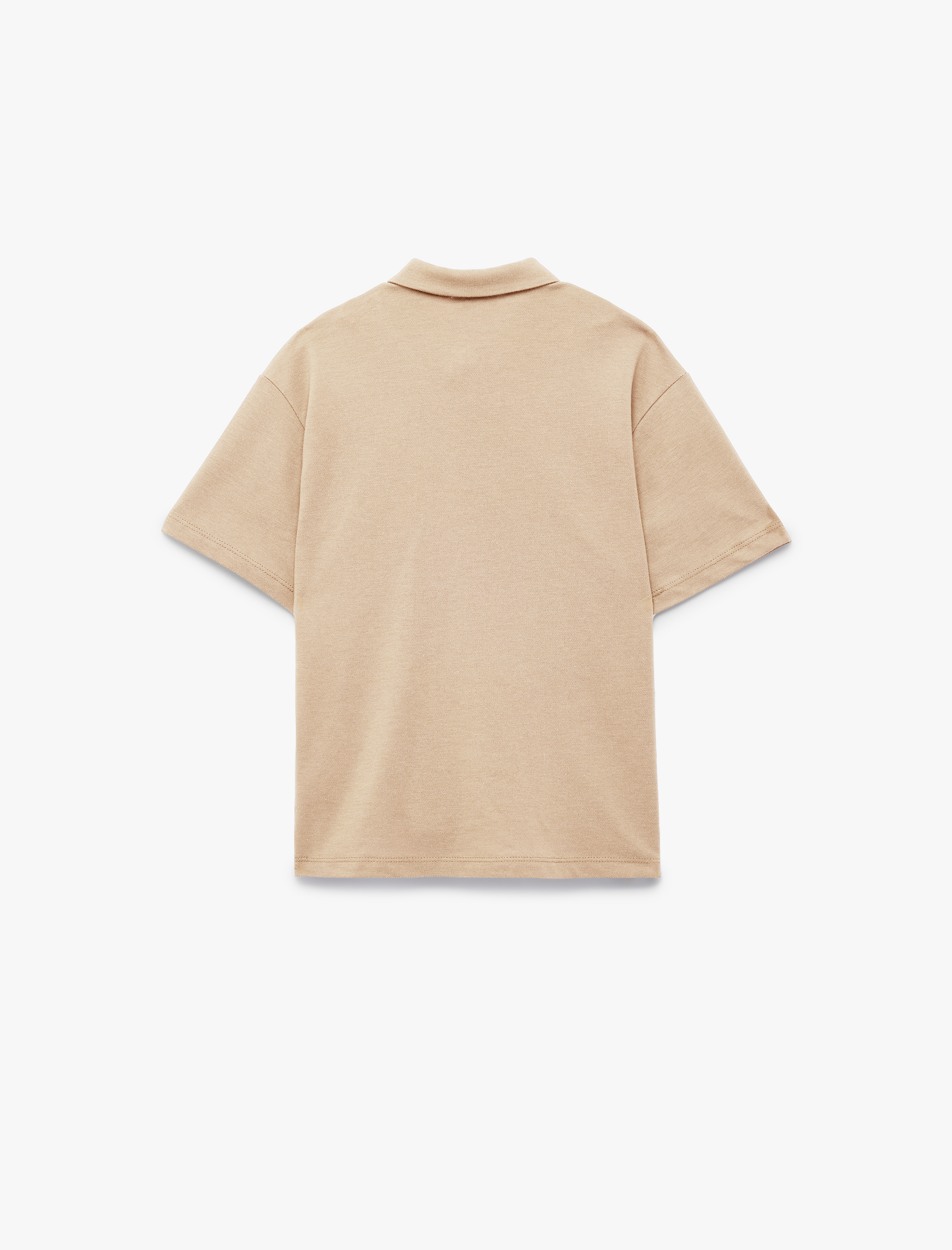  Erkek Çocuk Pamuklu Düğmeli Kısa Kollu Basic Polo Yaka Tişört