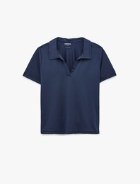 Slim Fit Kısa Kollu Polo Yaka Spor Tişört
