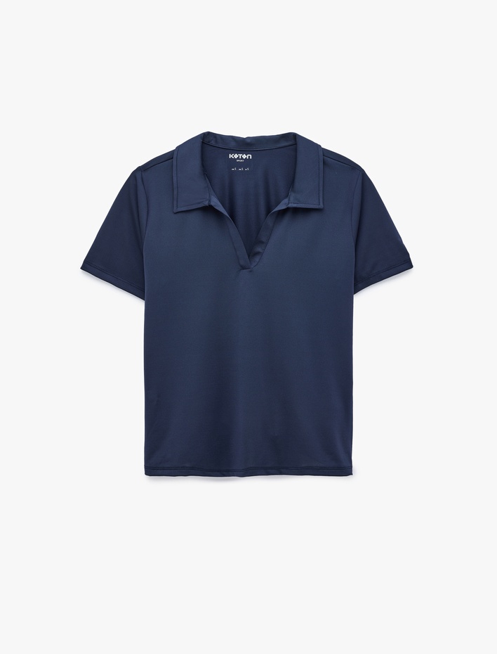  Slim Fit Kısa Kollu Polo Yaka Spor Tişört