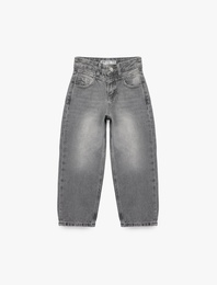 Loose Fit Cepli Pamuklu Denim Pantolon