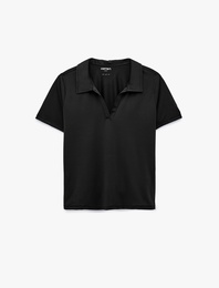 Slim Fit Kısa Kollu Polo Yaka Spor Tişört