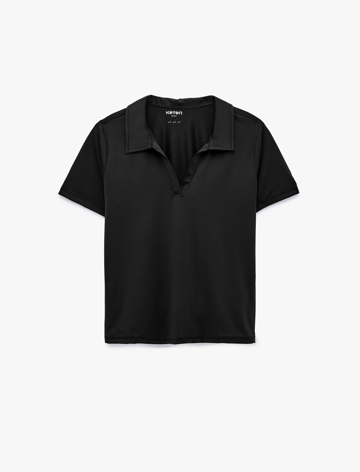  Slim Fit Kısa Kollu Polo Yaka Spor Tişört