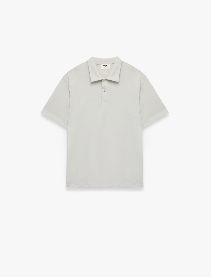 Erkek Çocuk Pamuklu Düğmeli Kısa Kollu Basic Polo Yaka Tişört
