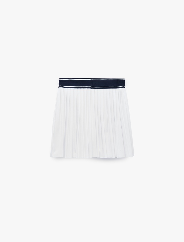  Slim Fit Etiket Detaylı Mini Şortlu Tenis Eteği