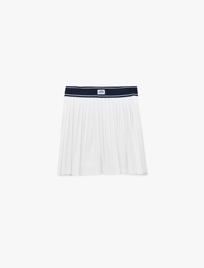  Slim Fit Etiket Detaylı Mini Şortlu Tenis Eteği