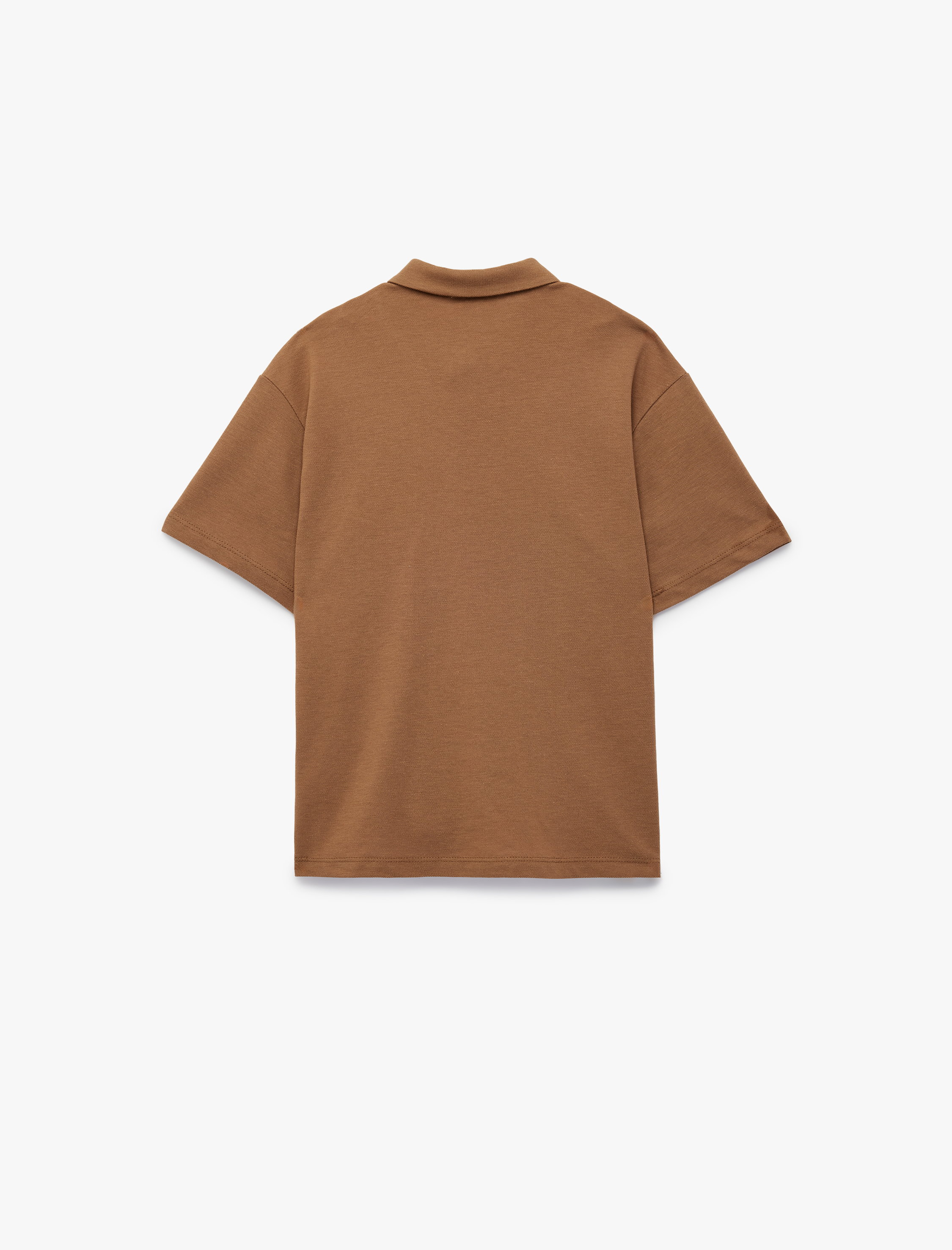  Erkek Çocuk Pamuklu Düğmeli Kısa Kollu Basic Polo Yaka Tişört