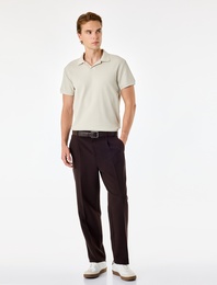 Regular Fit Pamuklu Kısa Kollu Basic Polo Yaka Tişört