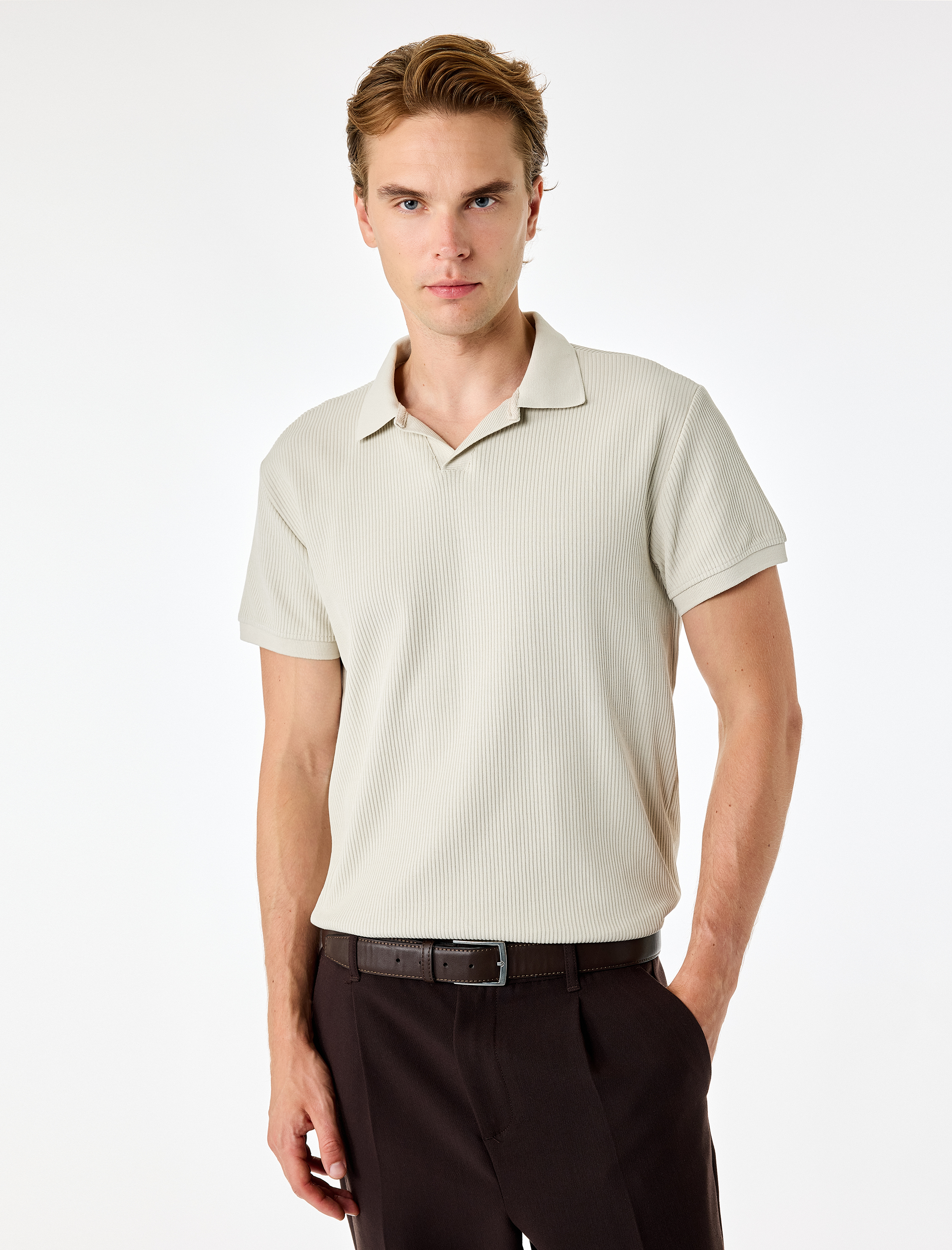   Regular Fit Pamuklu Kısa Kollu Basic Polo Yaka Tişört