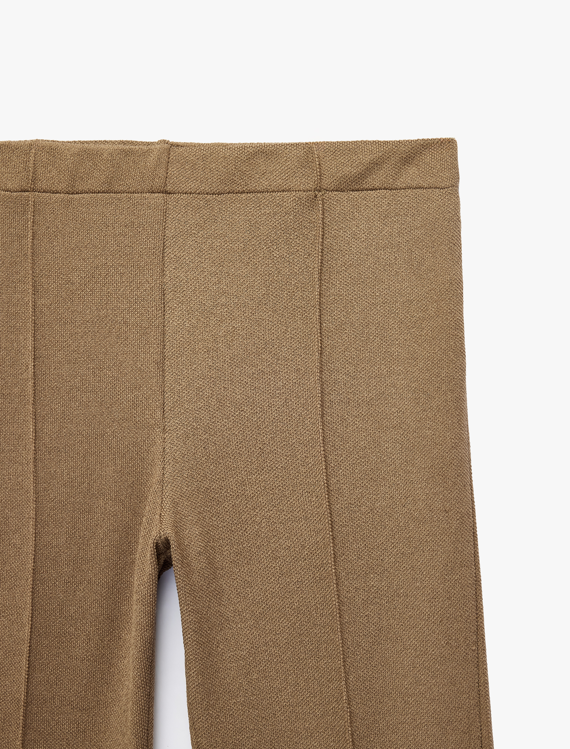   Pike Kumaş Nervür Detaylı İspanyol Paça Pantolon