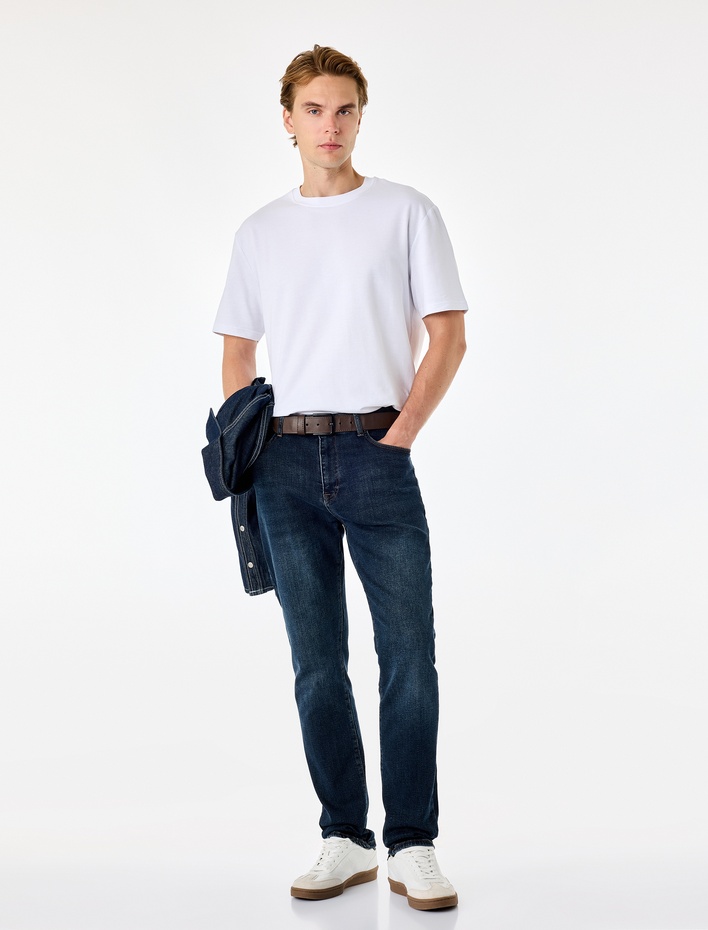  Normal Bel Pamuklu Slim Fit Jean - Brad Jean