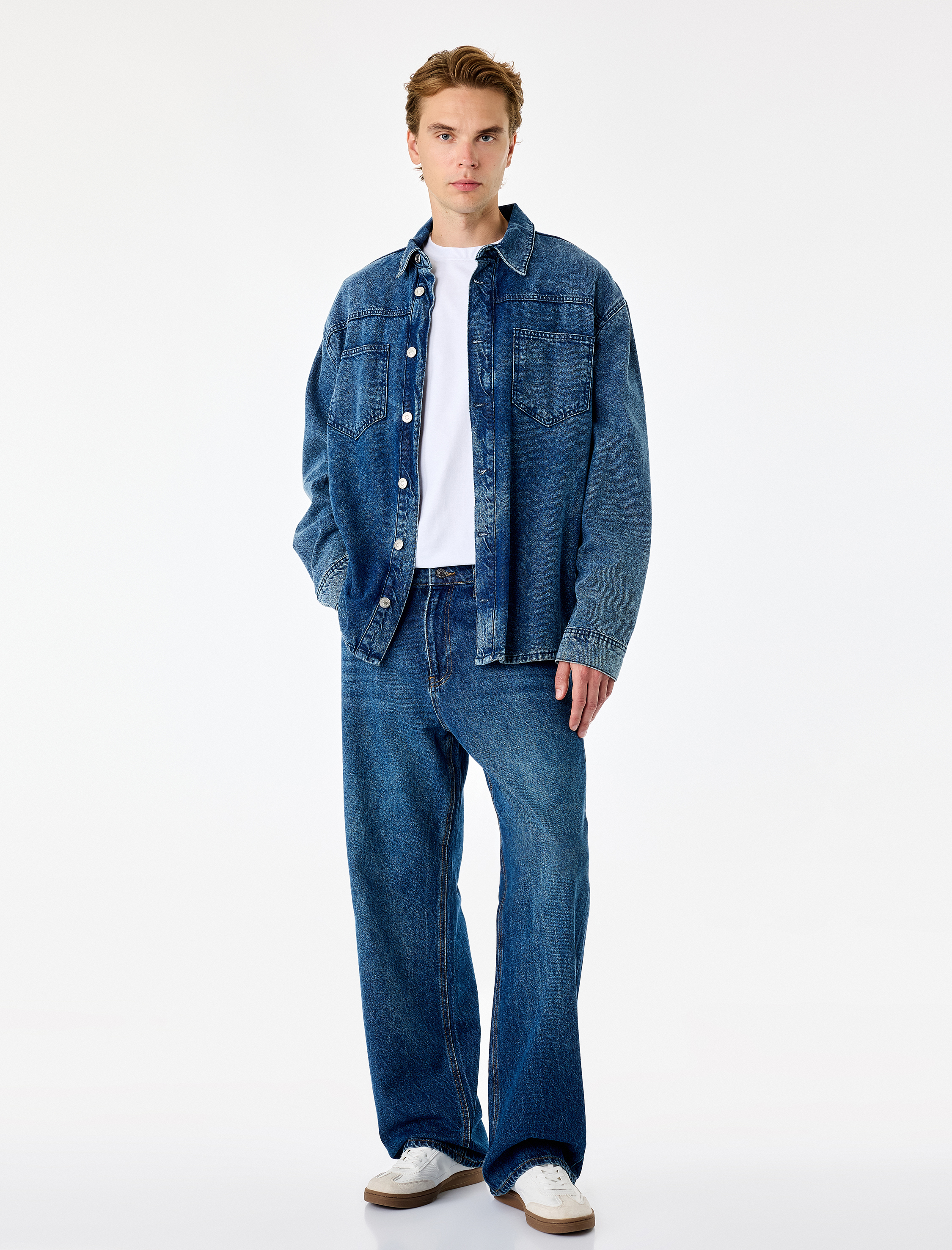   Normal Bel Pamuklu Loose Fit Jean Pantolon - Steve Jean
