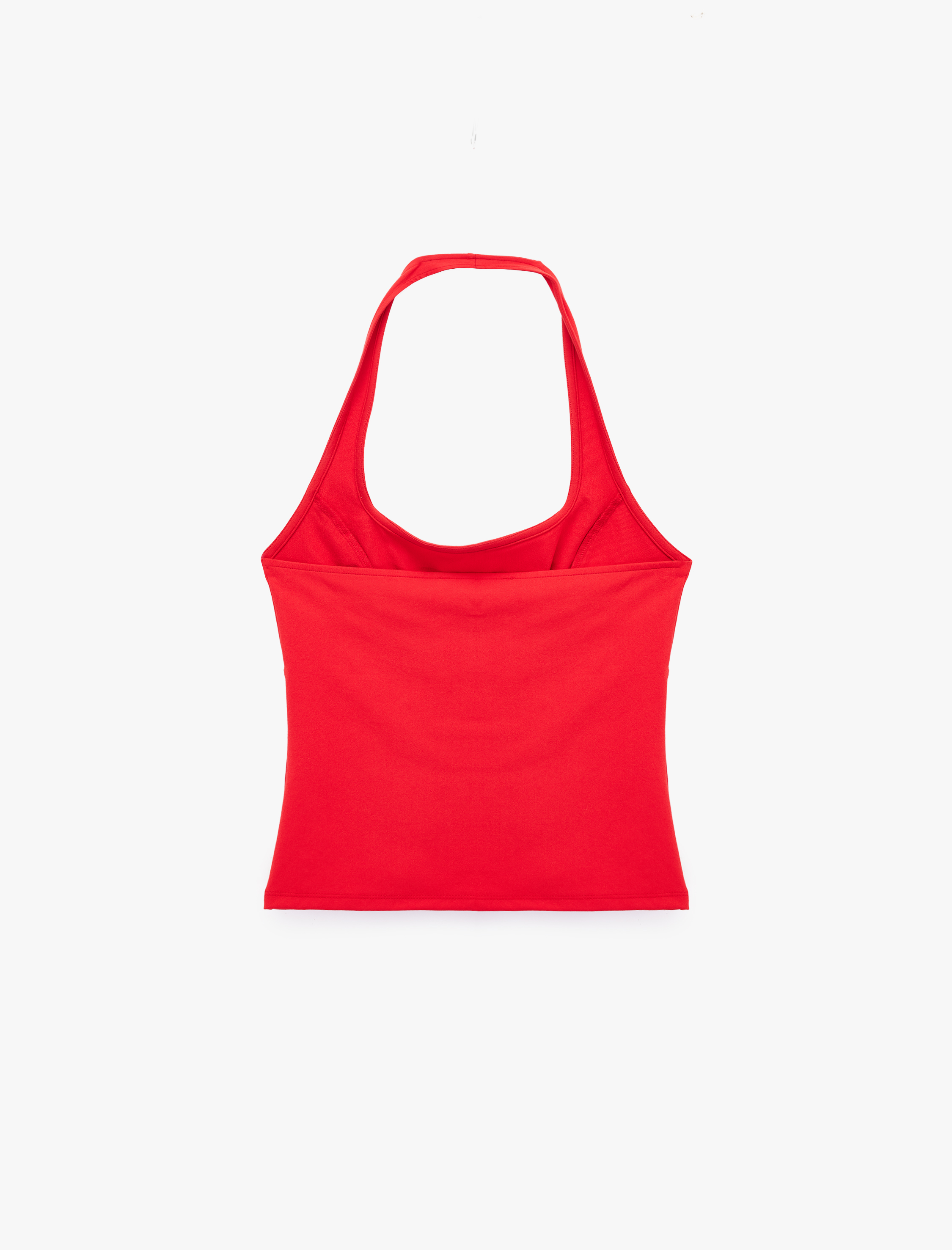   Toka Detaylı Slim Fit Kolsuz Halter Yaka Bluz