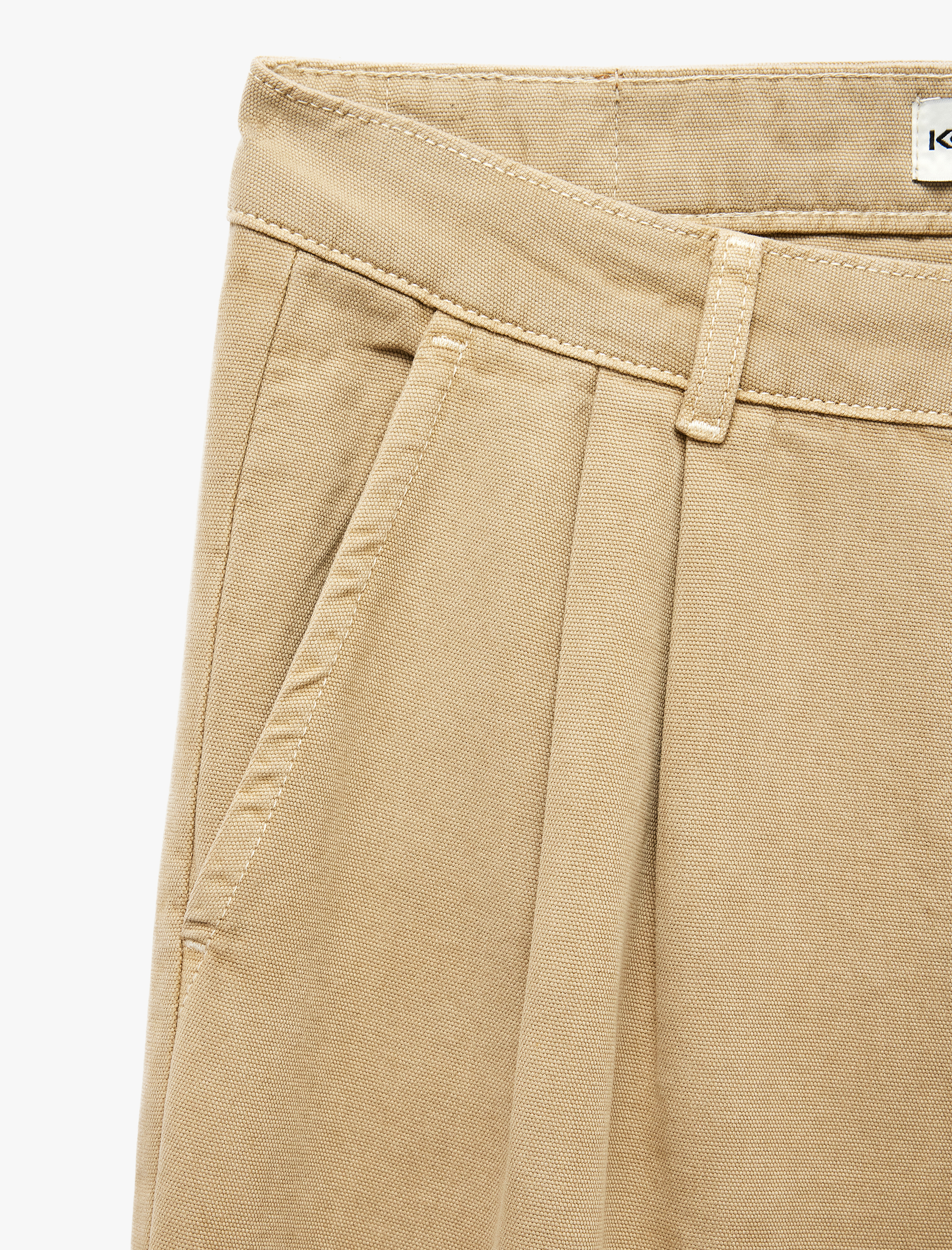   Pamuklu Cepli Düşük Bel Pileli Geniş Paça Jean Pantolon - Bianca Wide Leg Jeans