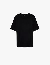 Slim Fit Kısa Kollu Bisiklet Yaka Basic Tişört
