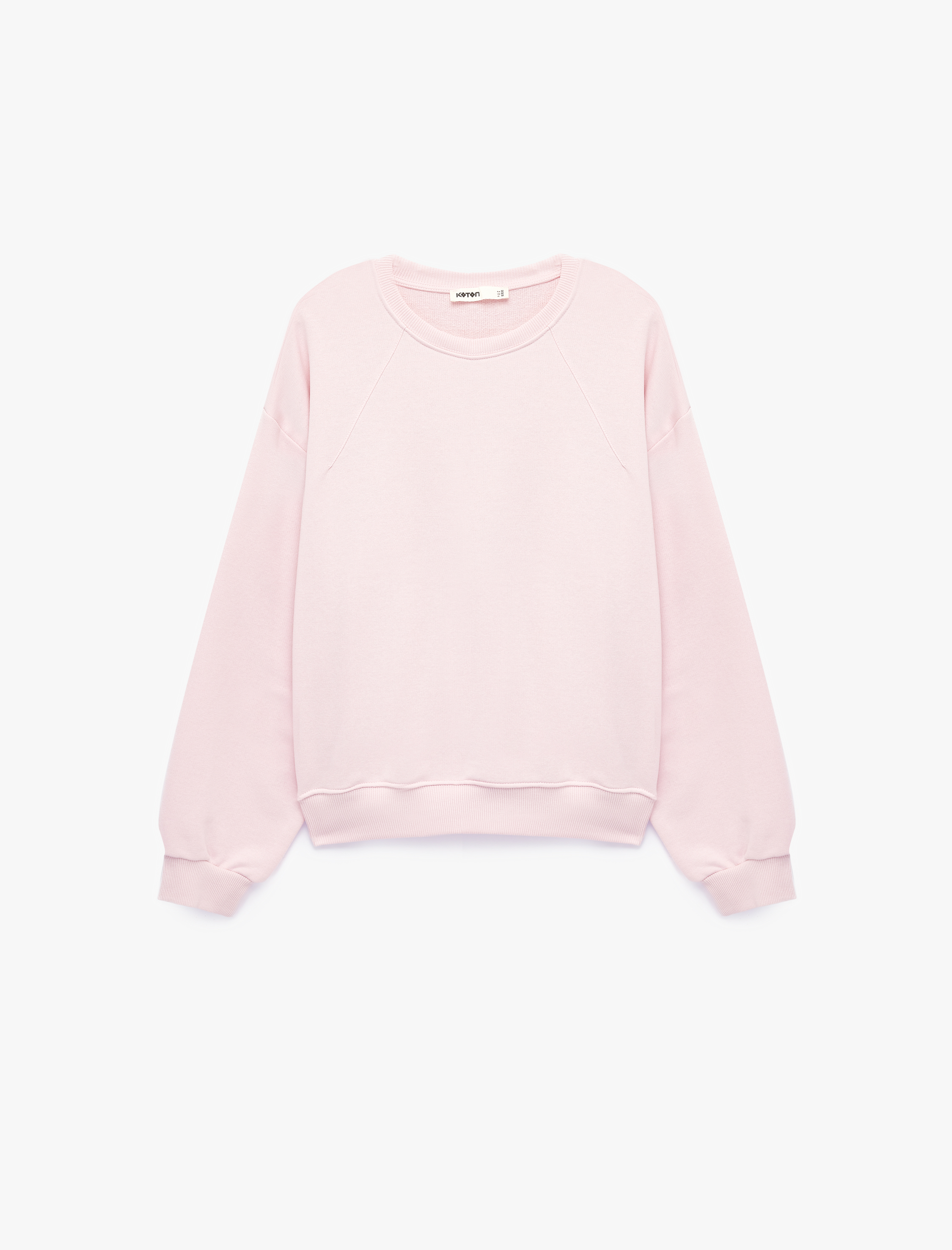   Regular Fit Üç İplik Şardonlu Uzun Kollu Bisiklet Yaka Basic Sweatshirt