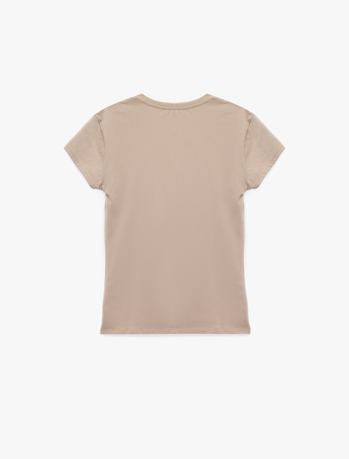  Slim Fit Kısa Kollu Bisiklet Yaka Pamuklu Tişört
