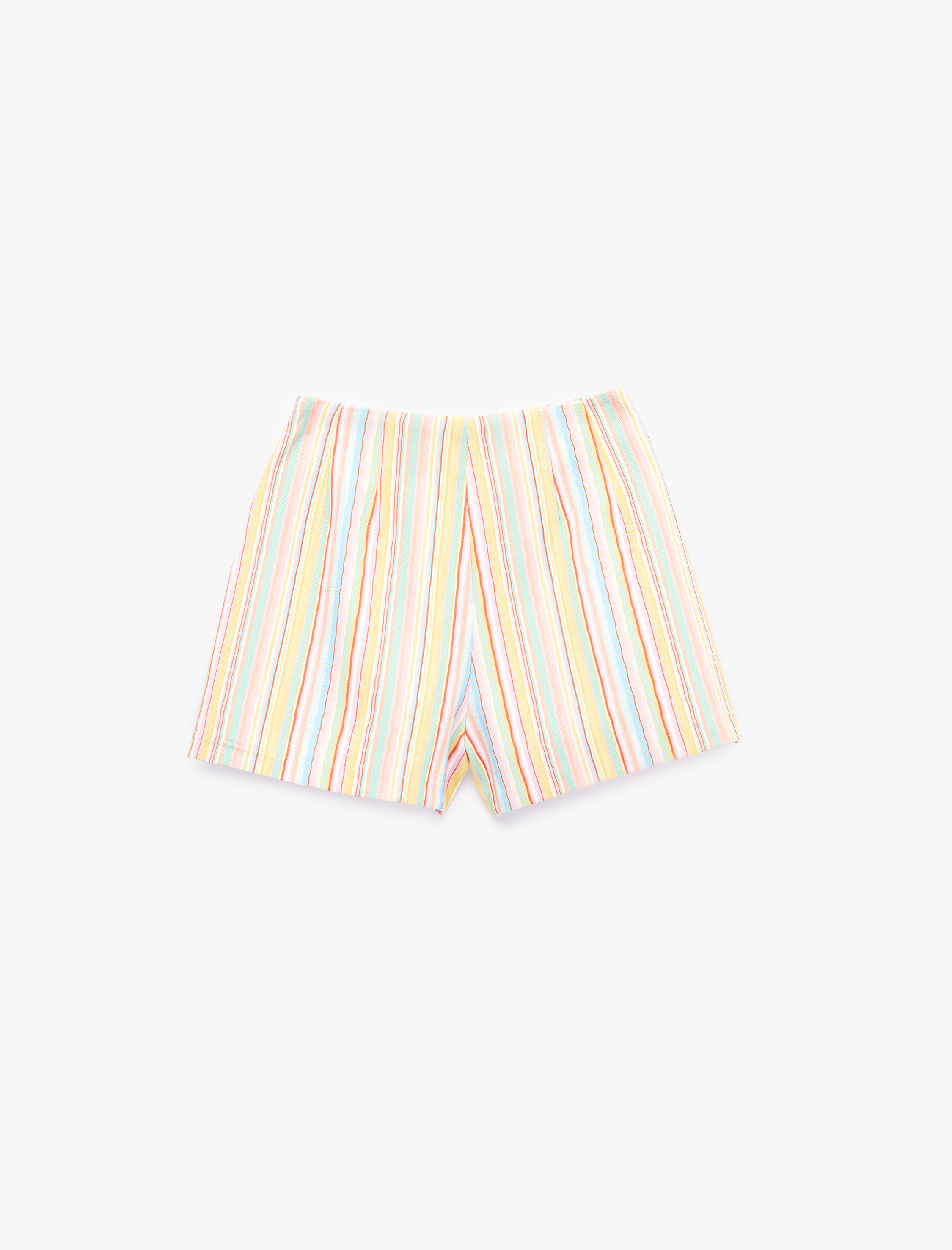   Pamuklu Slim Fit Çizgili Mikro Şort