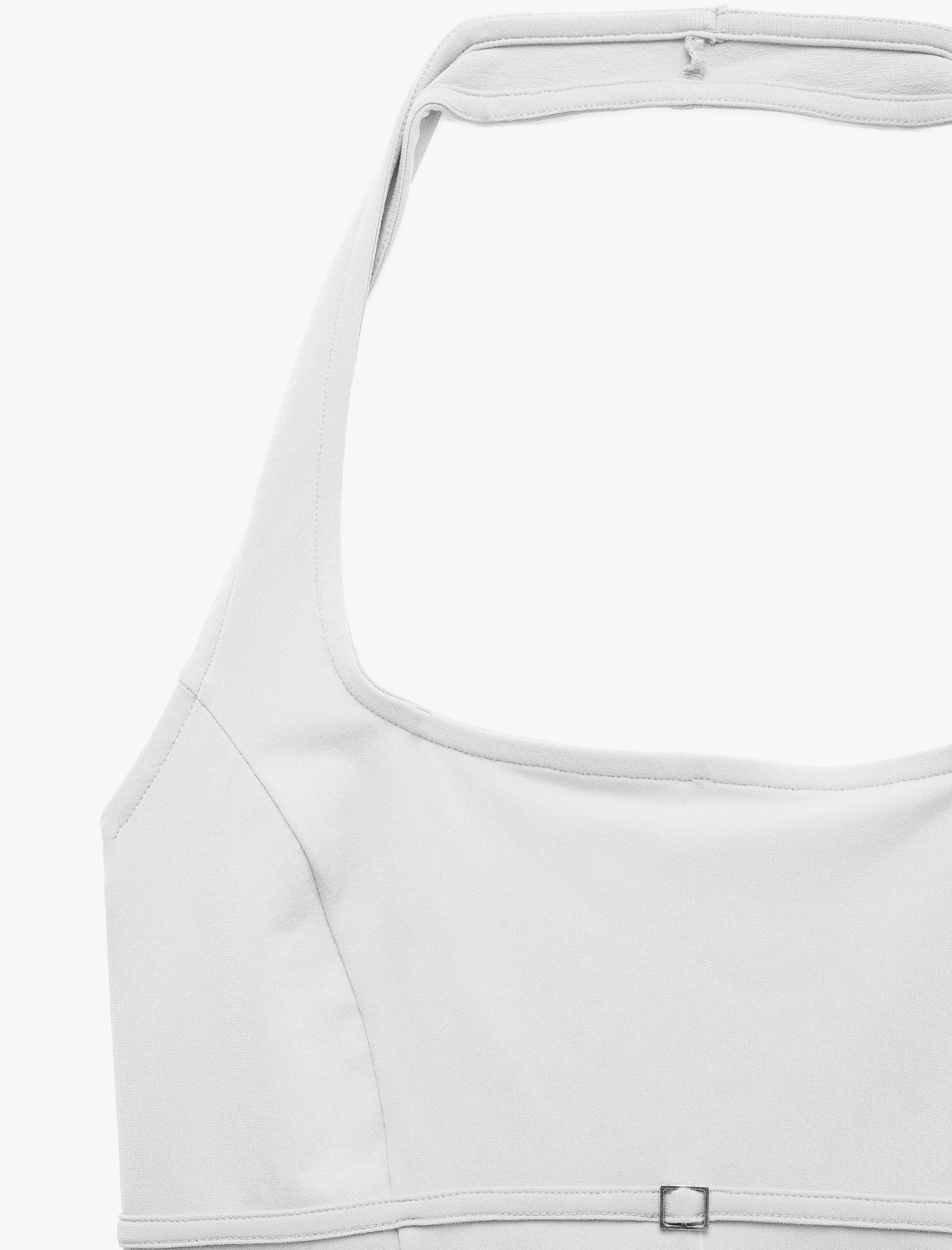   Toka Detaylı Slim Fit Kolsuz Halter Yaka Bluz