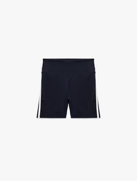 Yüksek Bel Slim Fit Biyeli Spor Tayt