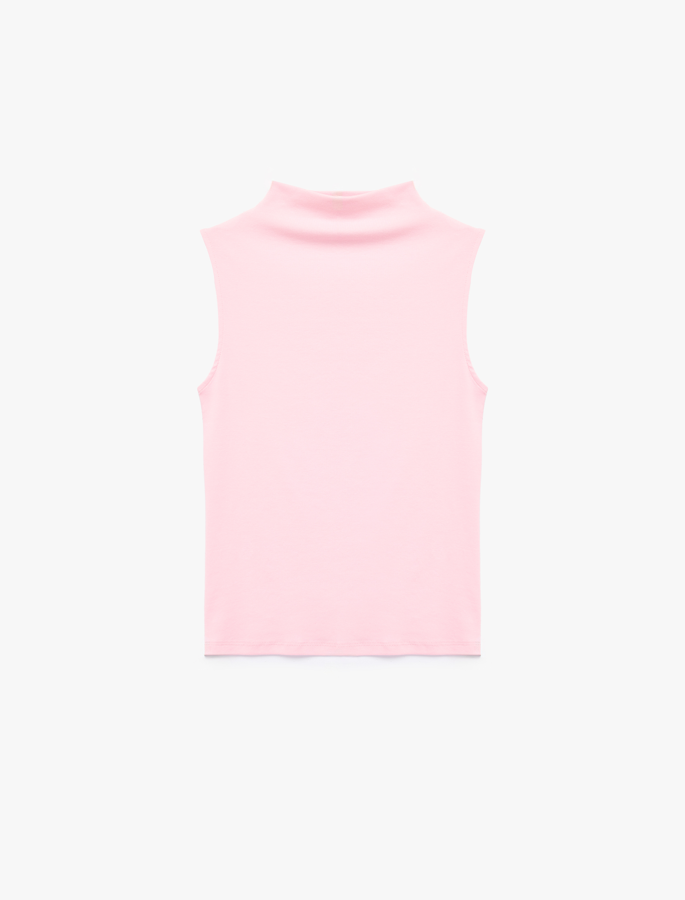   Pamuklu Dik Yaka Slim Fit Kolsuz Body