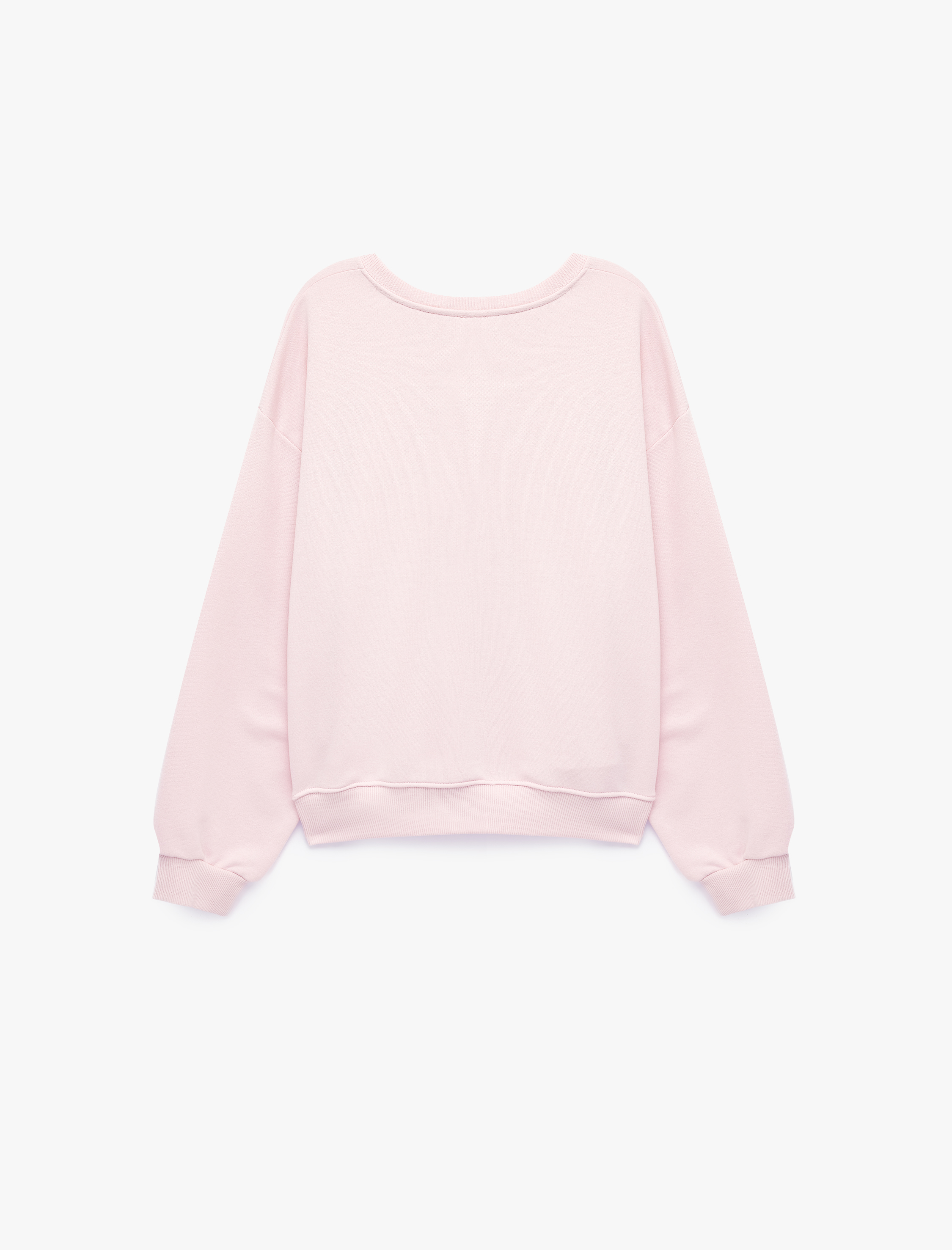   Regular Fit Üç İplik Şardonlu Uzun Kollu Bisiklet Yaka Basic Sweatshirt