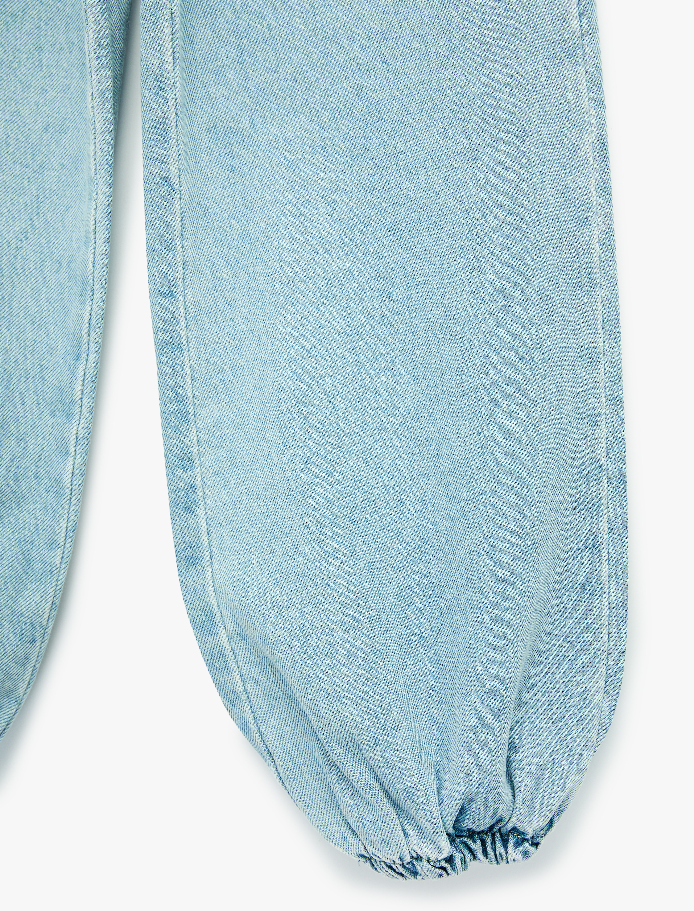  Kız Çocuk Pamuklu Loose Fit Cepli Şalvar Denim Pantolon
