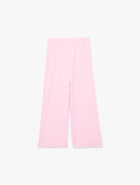 Beli Lastikli Bürümcük Kumaş Basic Pantolon