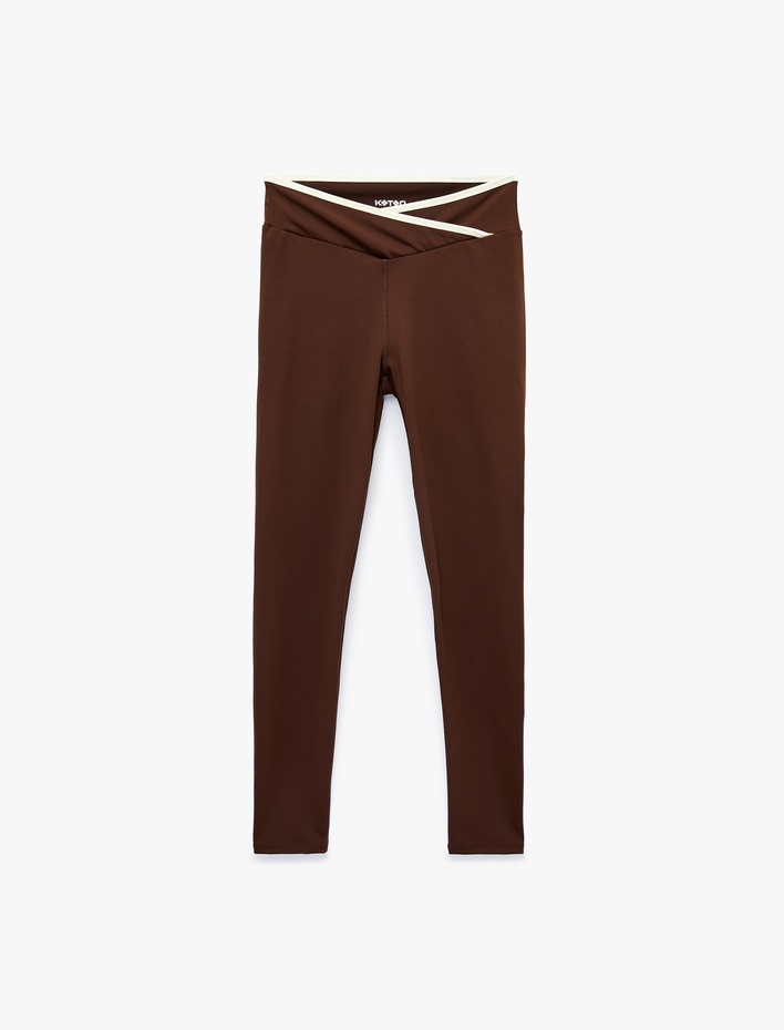  Yüksek Bel Kemer Detaylı Slim Fit Spor Tayt