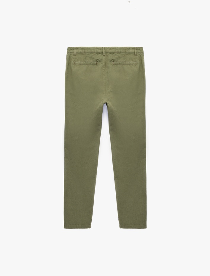  Pamuklu Cepli Gabardin Slim Fit Pantolon