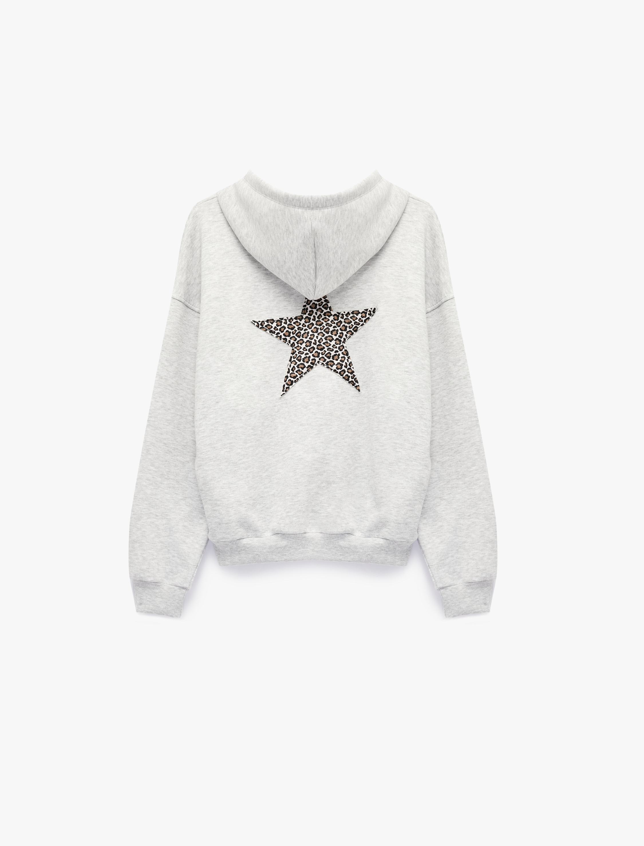   Şardonlu Uzun Kollu Kanguru Cepli Nakışlı Fermuarlı Kapüşonlu Sweatshirt