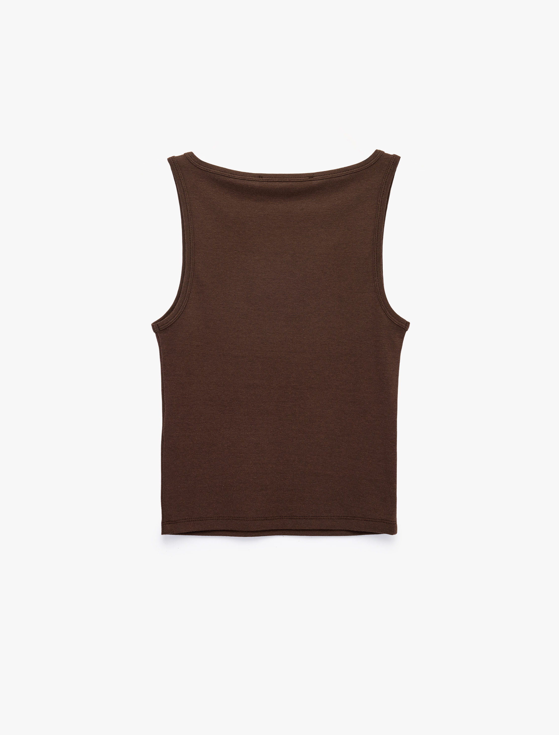   Slim Fit Kayık Yaka Modal Karışımlı Kolsuz Atlet